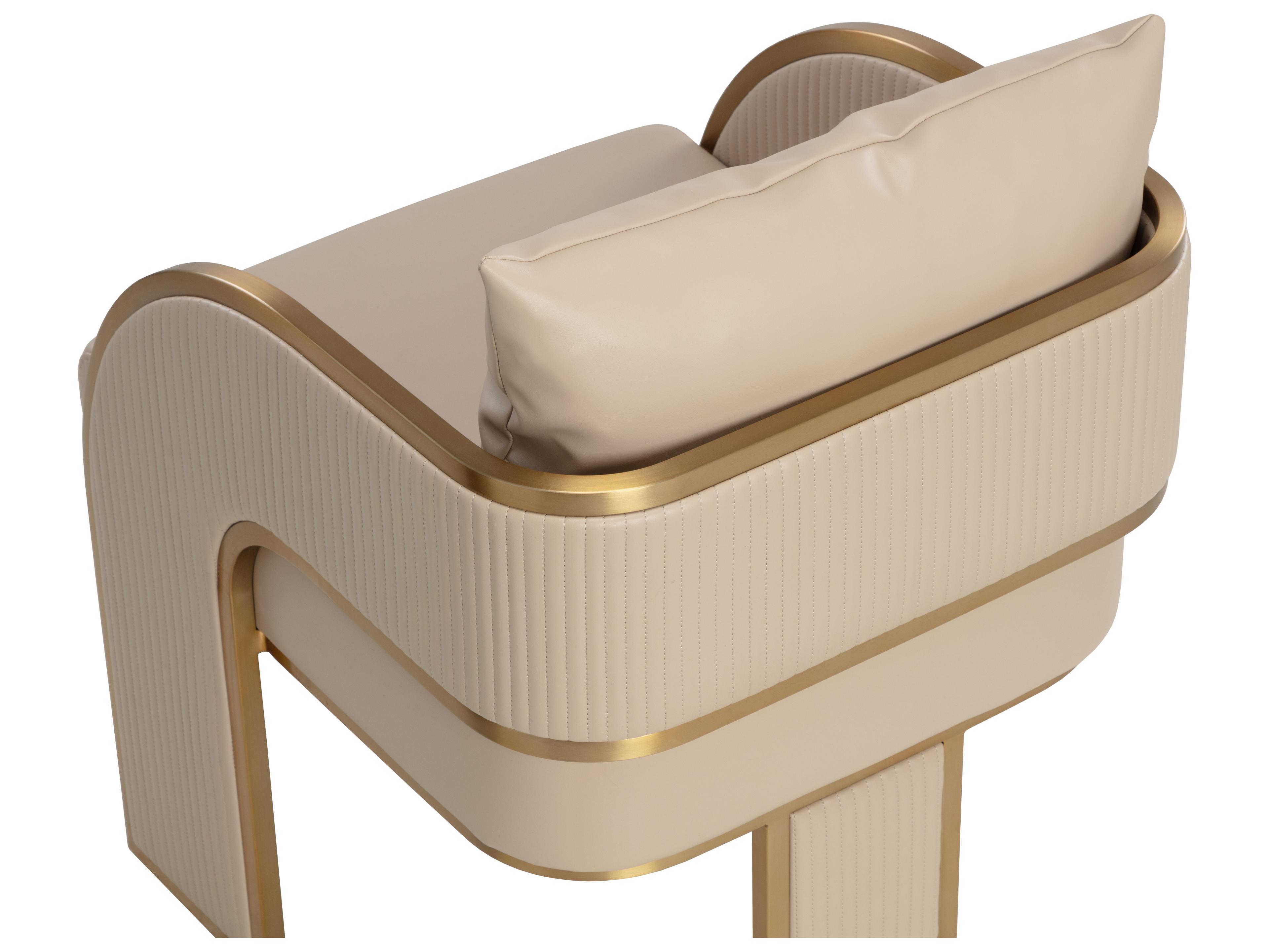 Sunpan Baz Dining Armchair in Napa Beige