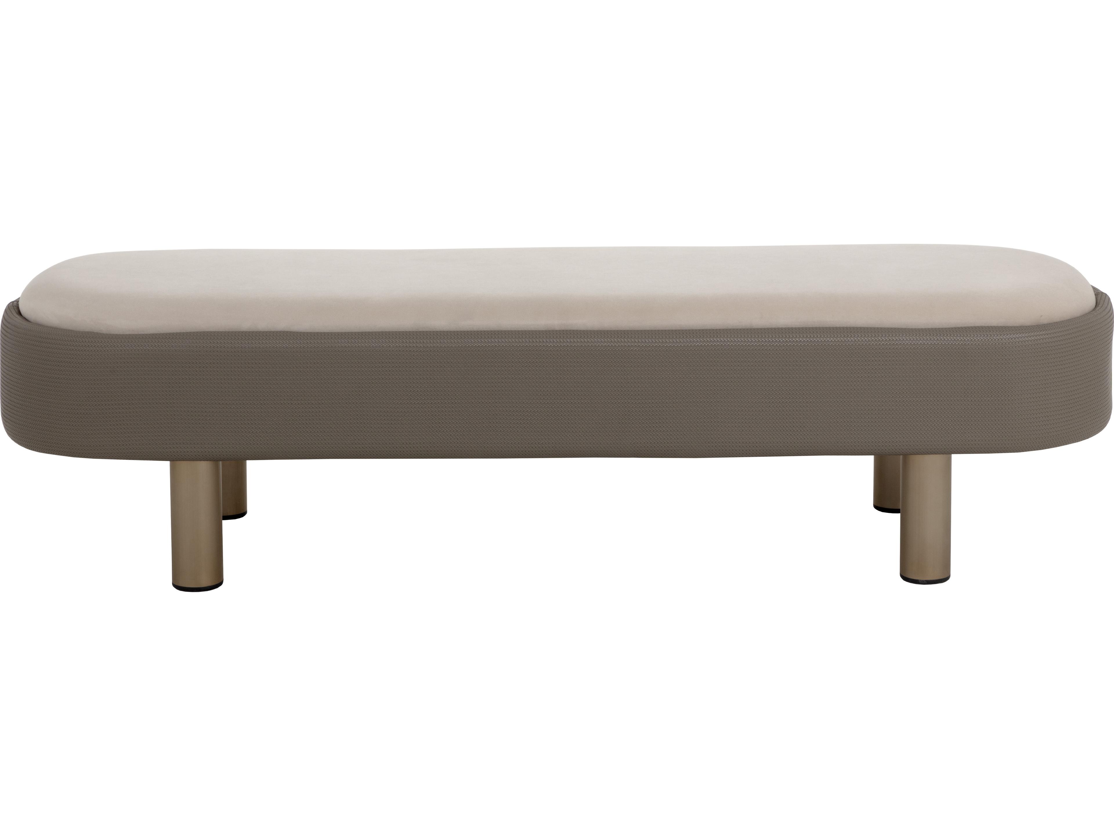 Sunpan Odella Bench in Meg Taupe / Porcini Taupe