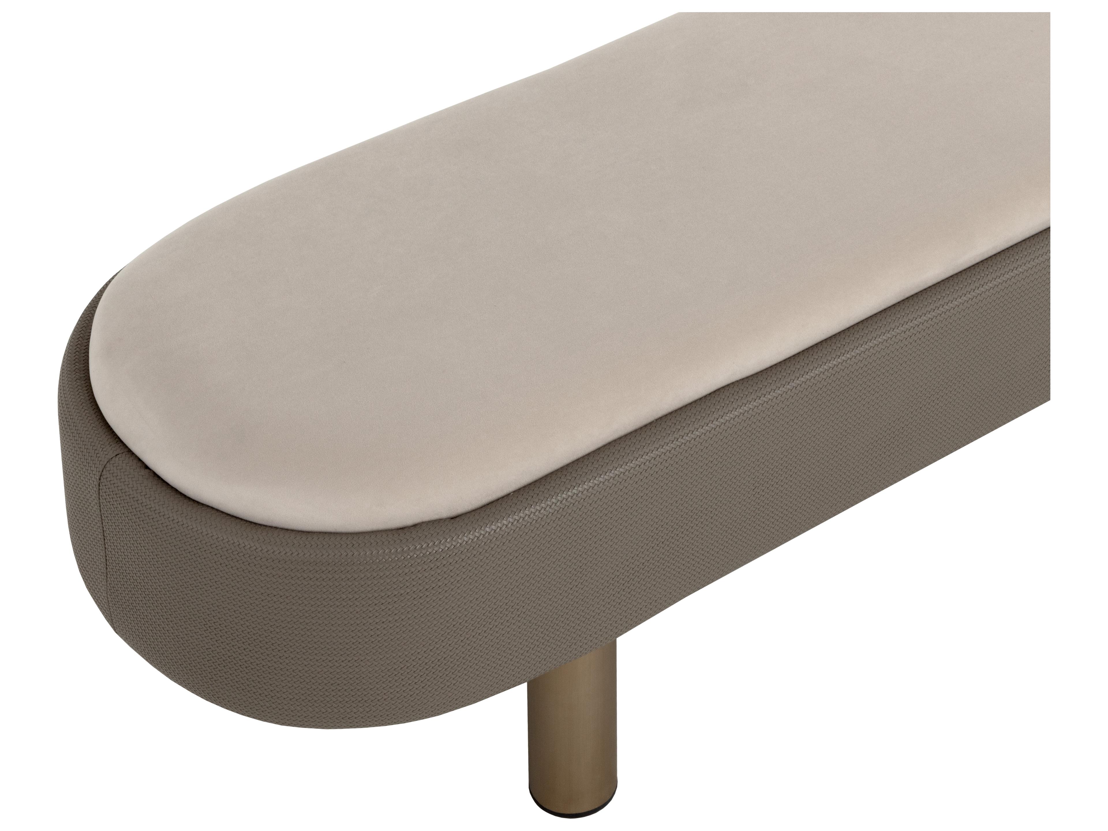 Sunpan Odella Bench in Meg Taupe / Porcini Taupe