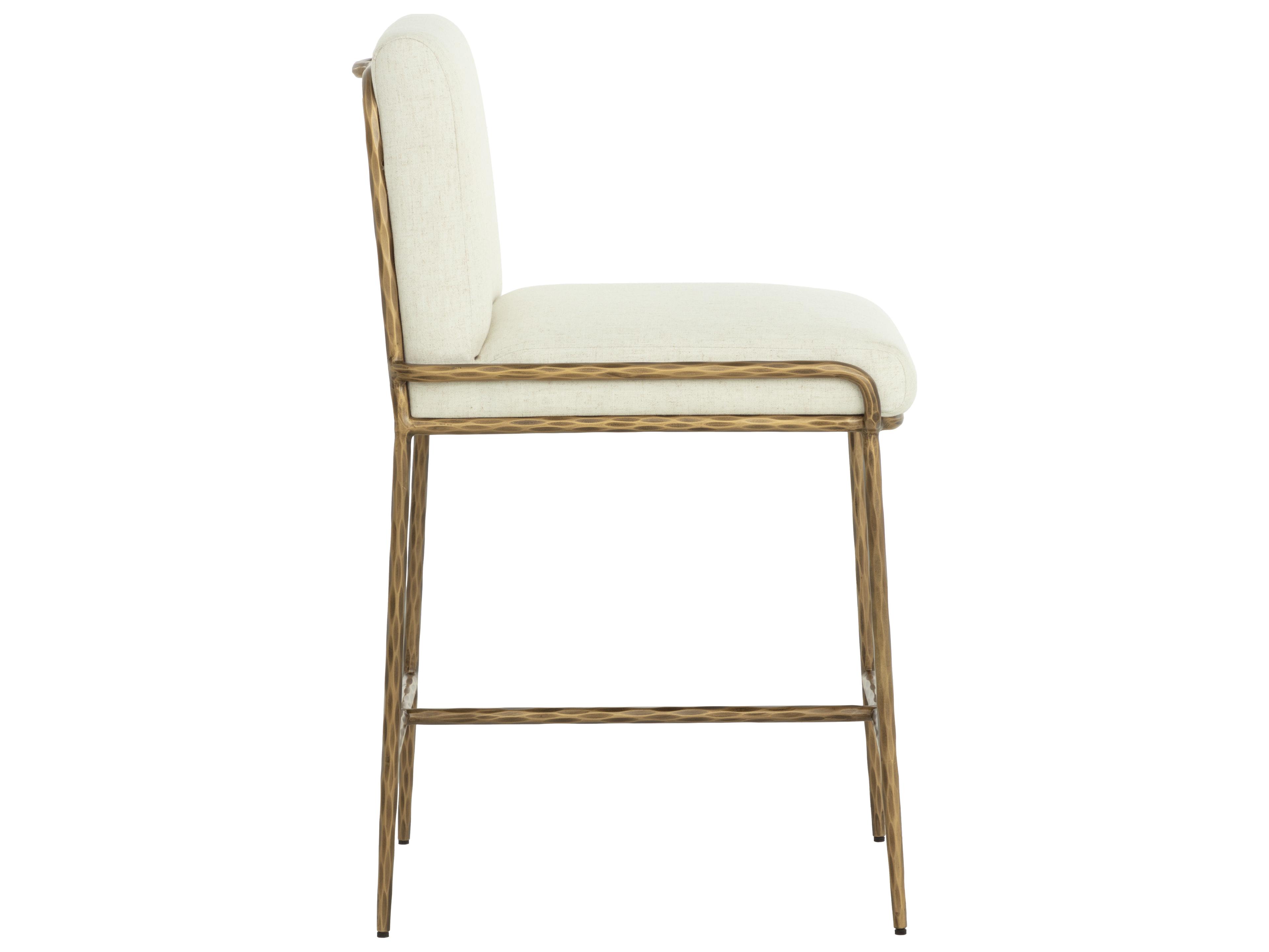 Sunpan Lathan Counter Stool in Geralt Linen