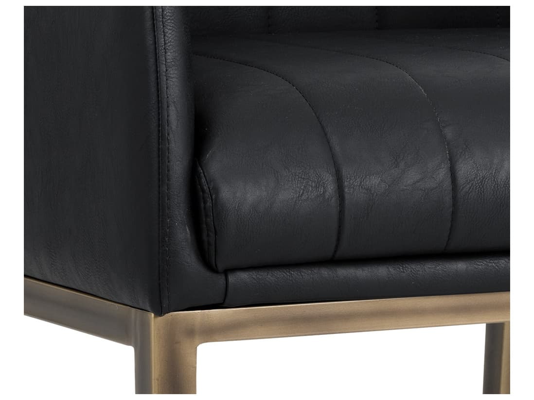Sunpan Wolfe Lounge Chair in Bravo Black