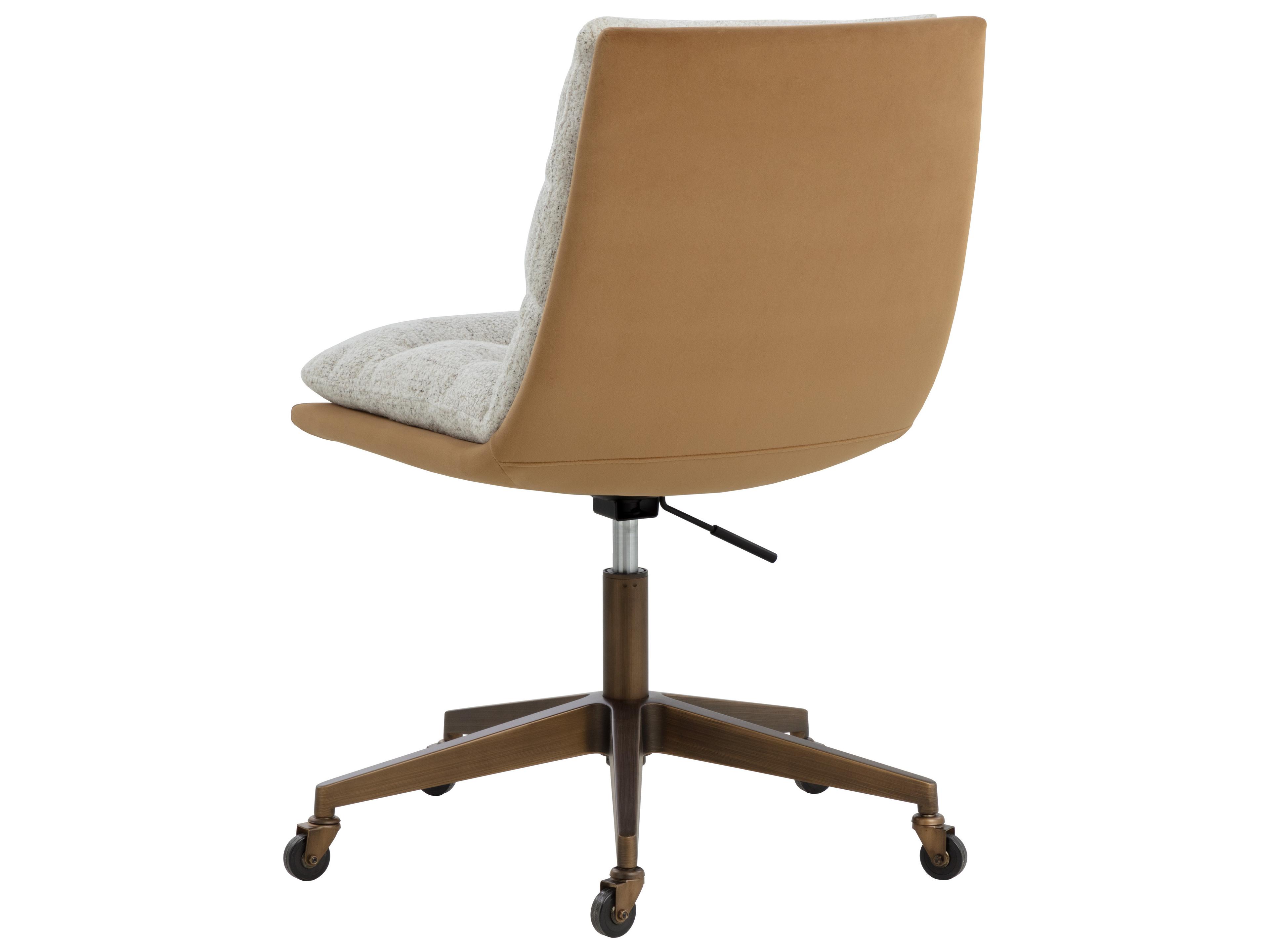 Sunpan Stinson Office Chair in Hailey Moon / Kona Camel