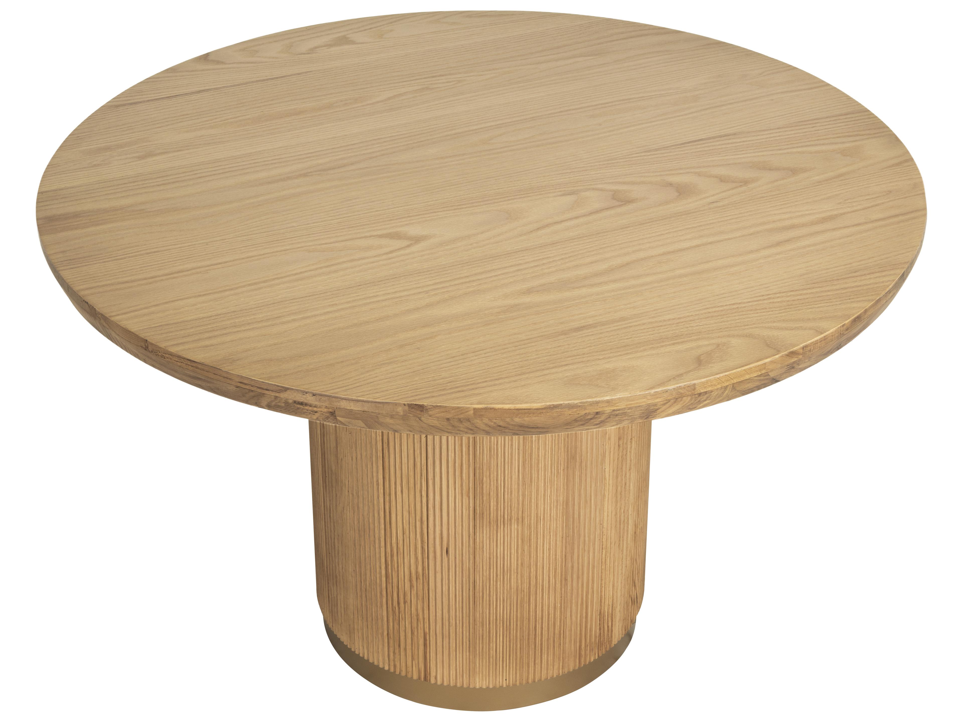 Sunpan Kalla Dining Table in Round in Rustic Oak in 48"