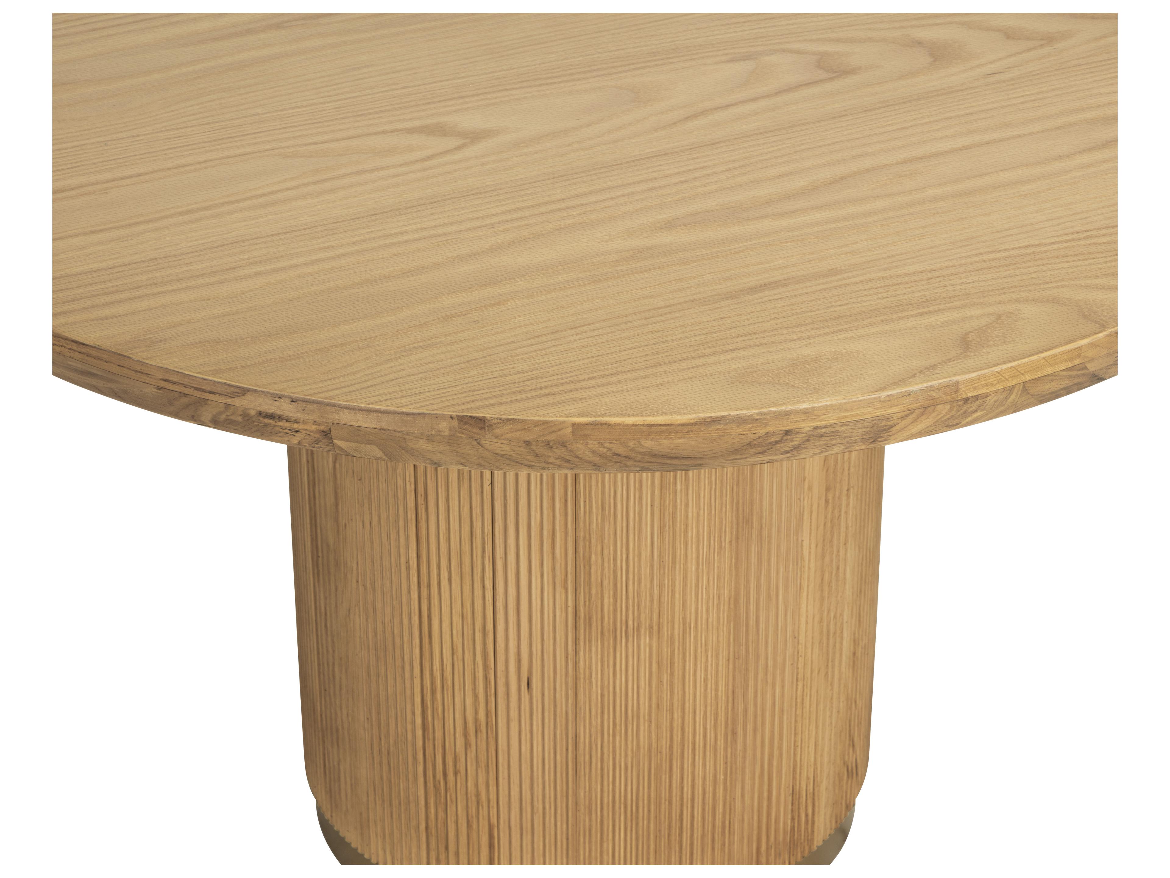 Sunpan Kalla Dining Table in Round in Rustic Oak in 48"