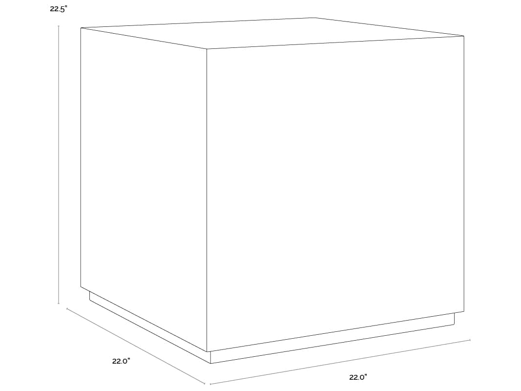 Sunpan Laros End Table in Crema Breccia