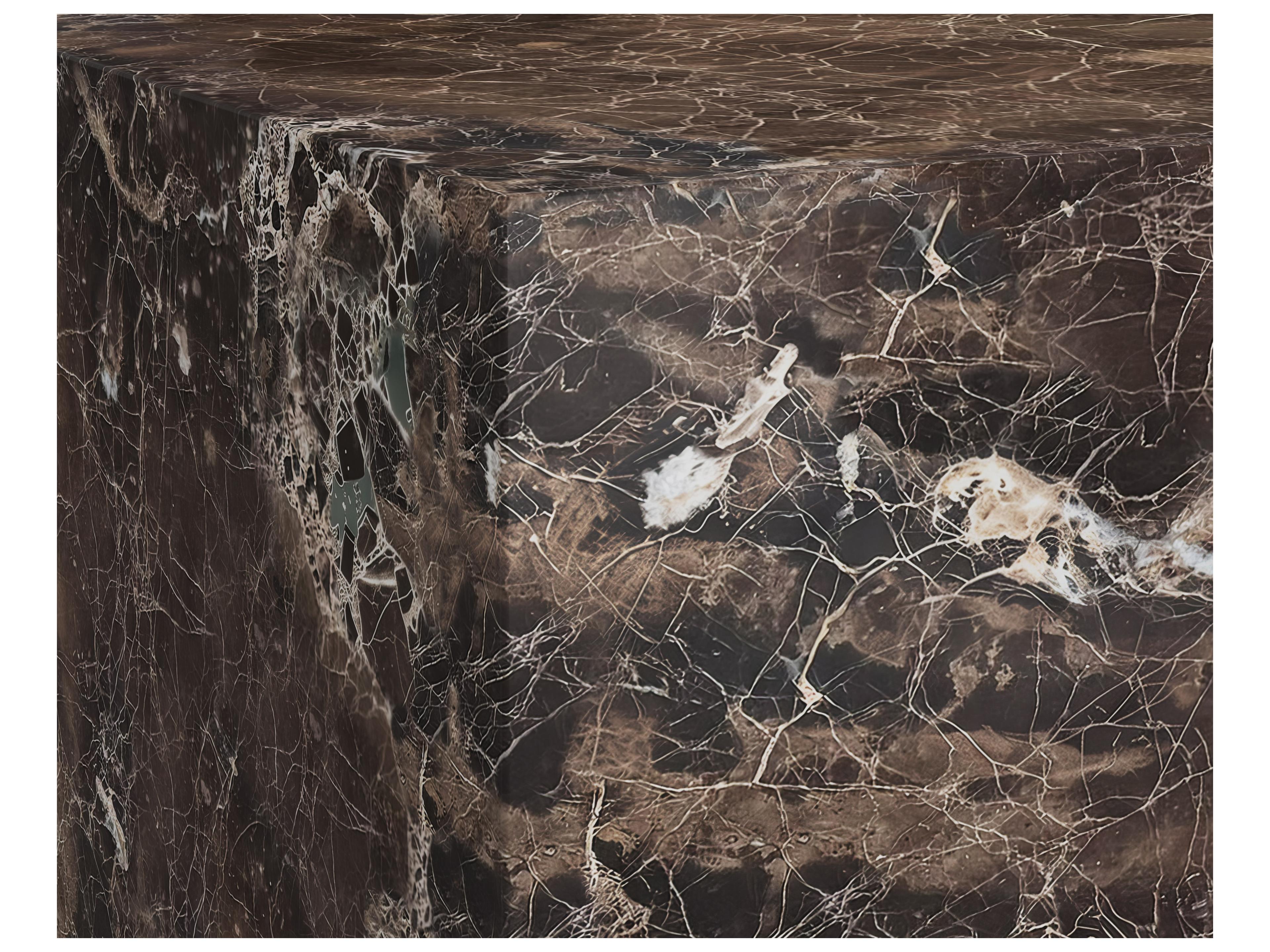 Sunpan Laros End Table in Dark Emperador