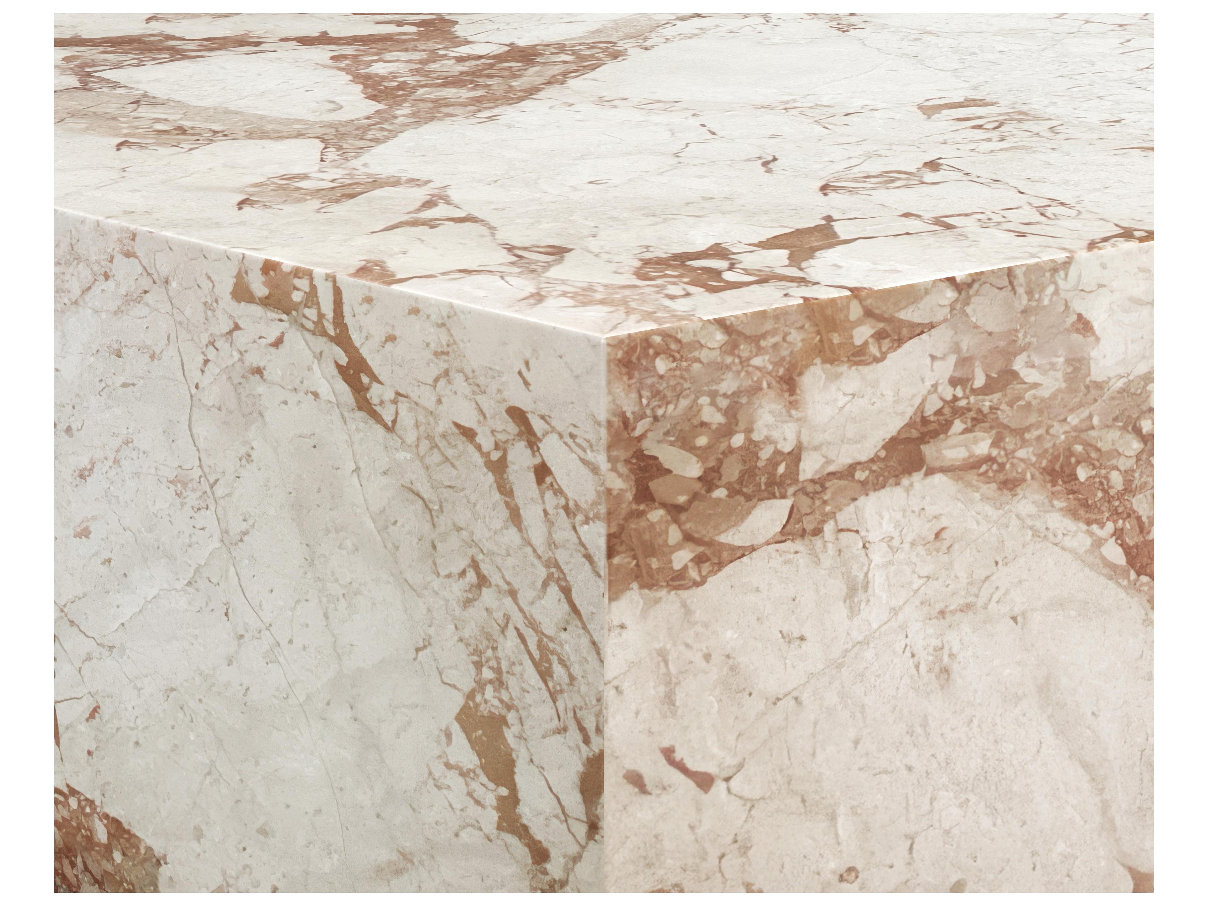 Sunpan Laros Coffee Table in Crema Breccia