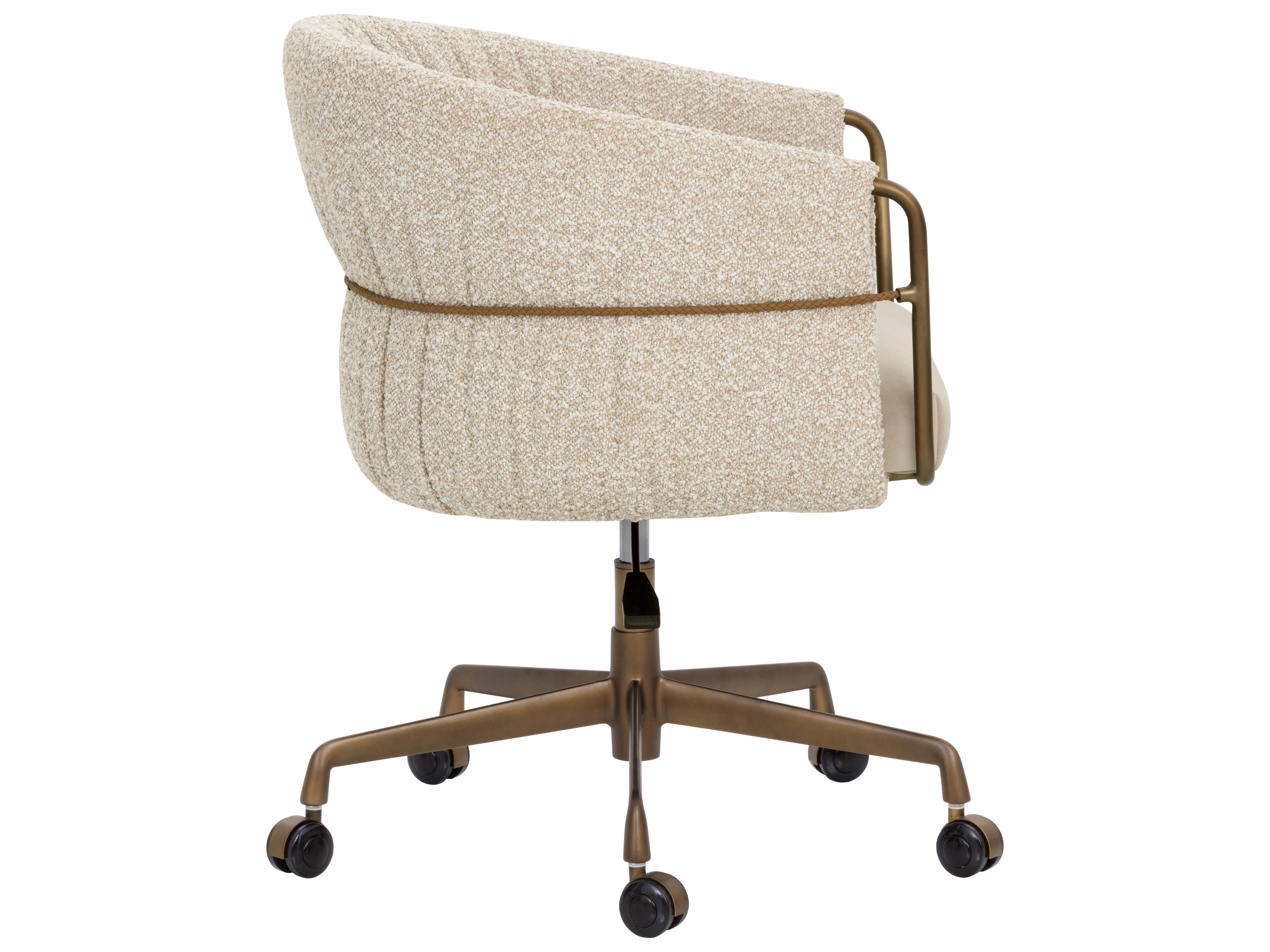 Sunpan Olma Office Chair in Meg Taupe / Santa Cruz Oatmeal