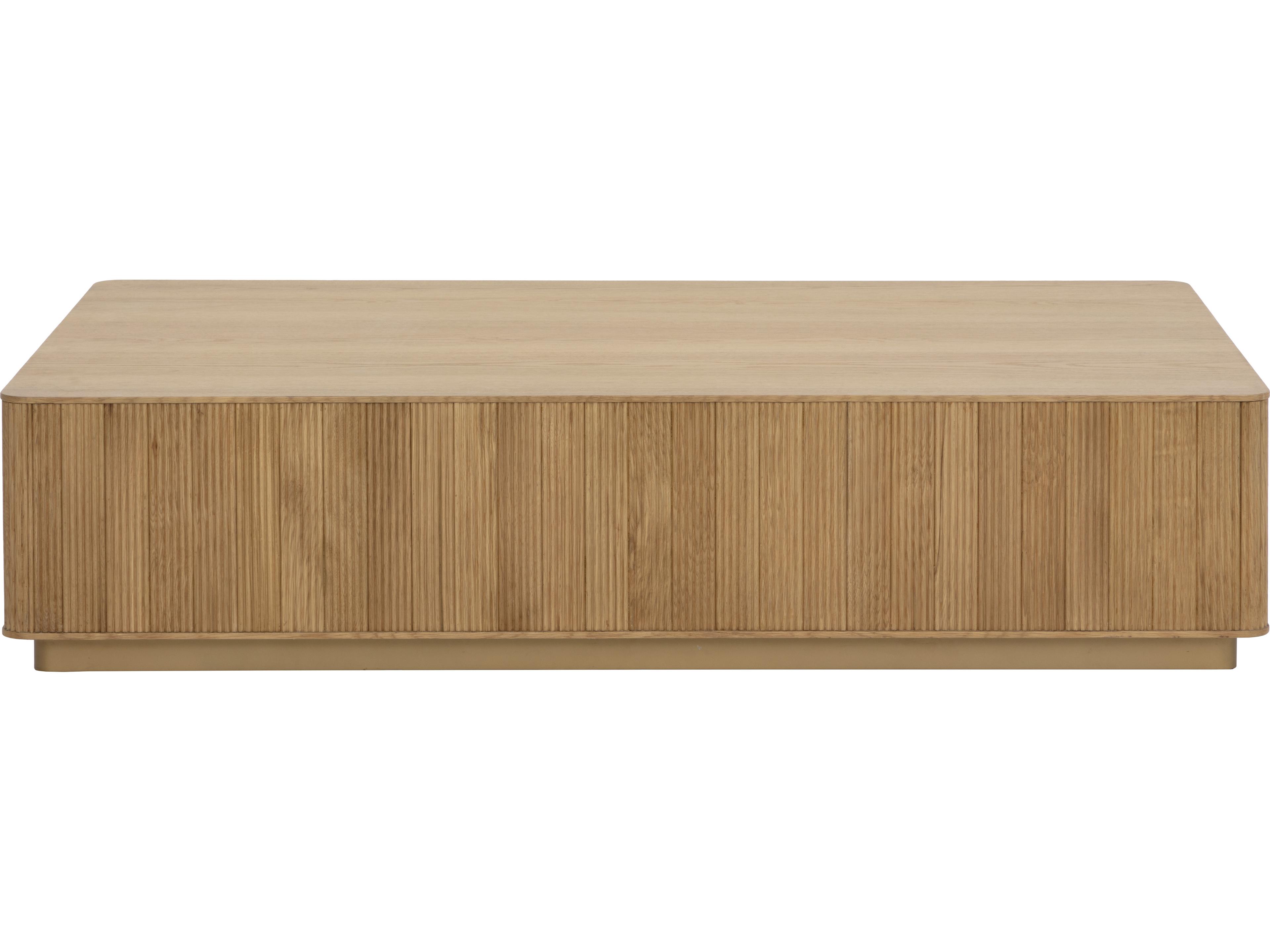 Sunpan Kalla Coffee Table in Rectangular in Rustic Oak