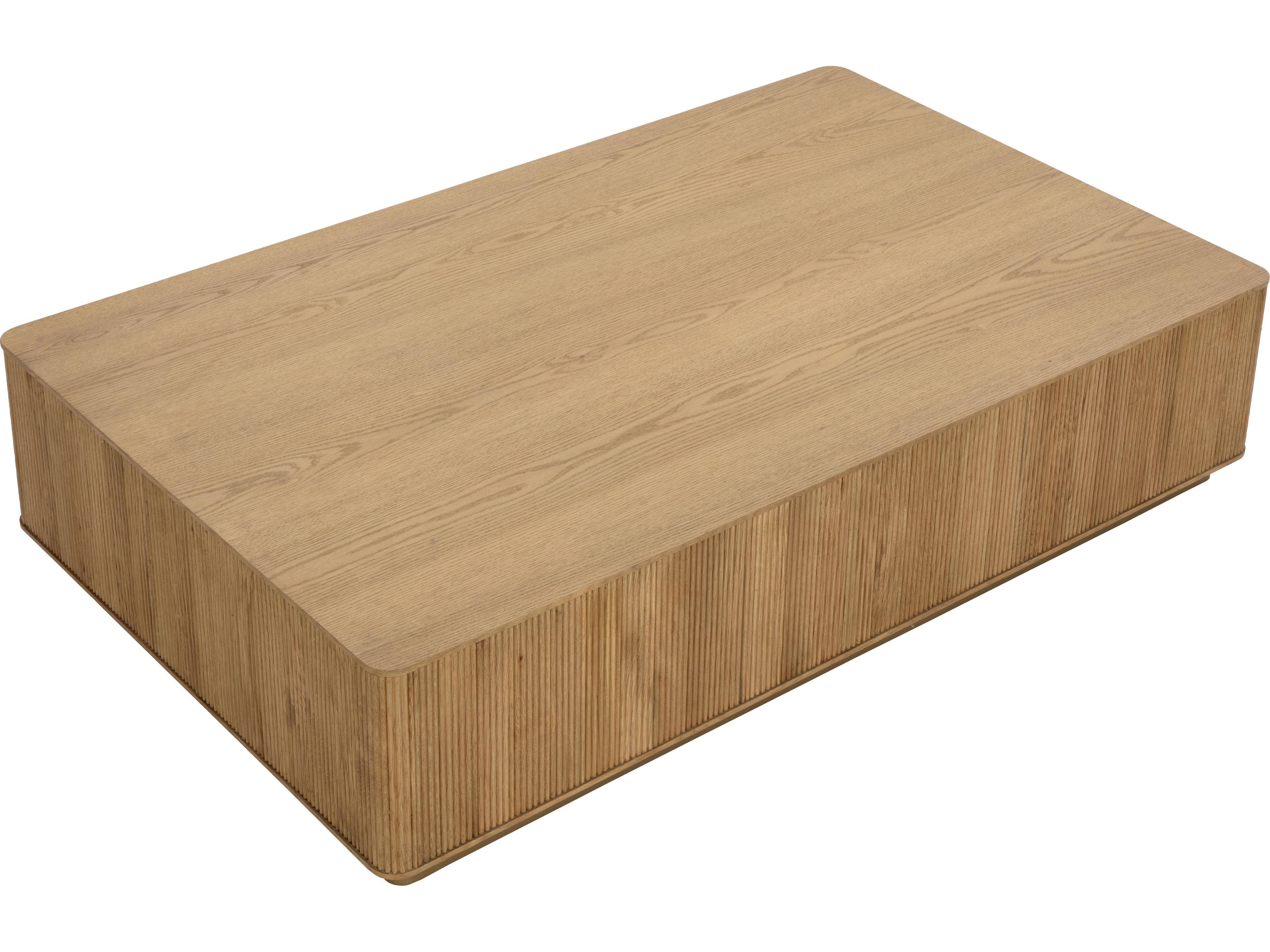 Sunpan Kalla Coffee Table in Rectangular in Rustic Oak