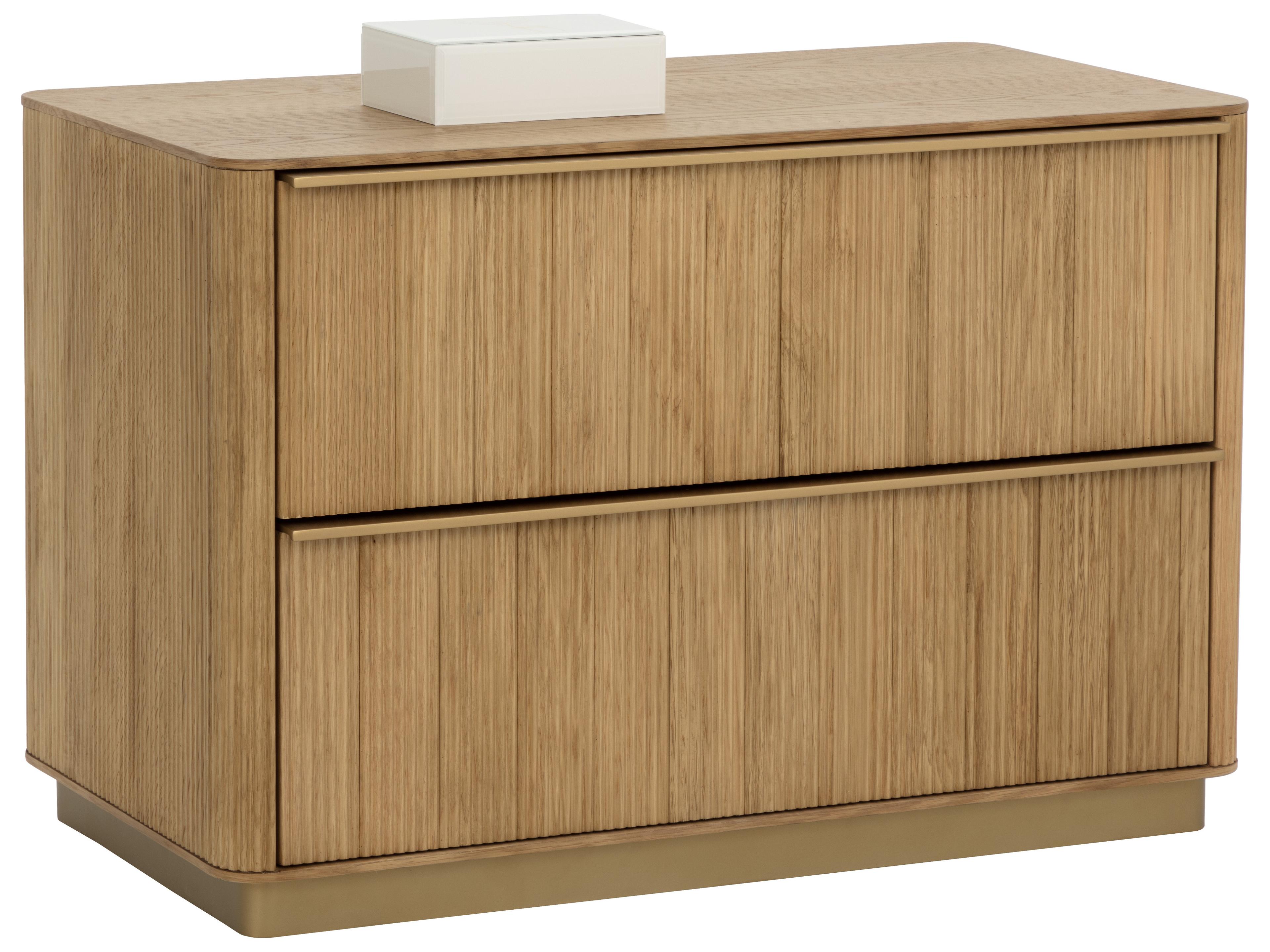 Sunpan Kalla Nightstand in Large in Rustic Oak