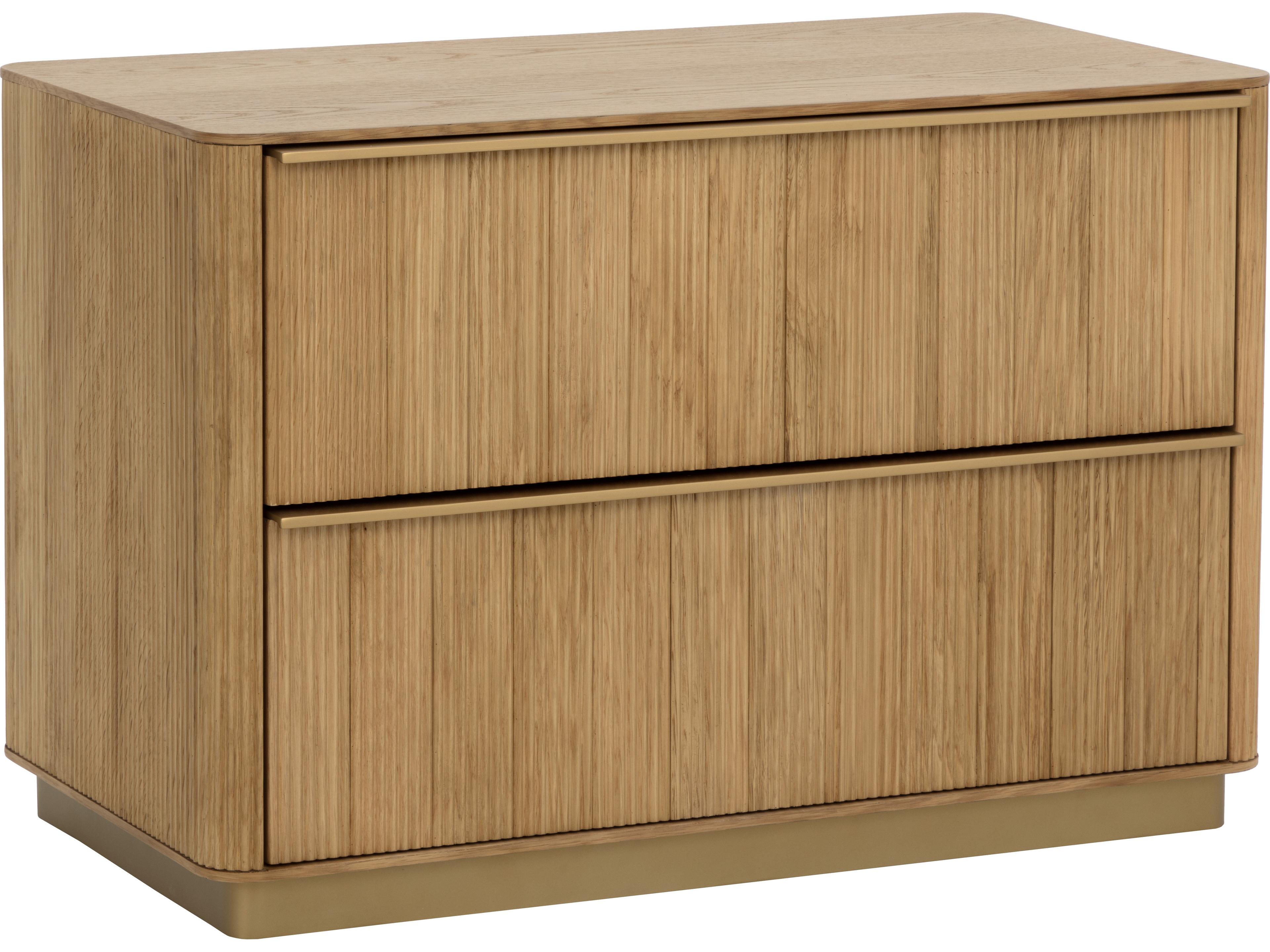 Sunpan Kalla Nightstand in Large in Rustic Oak