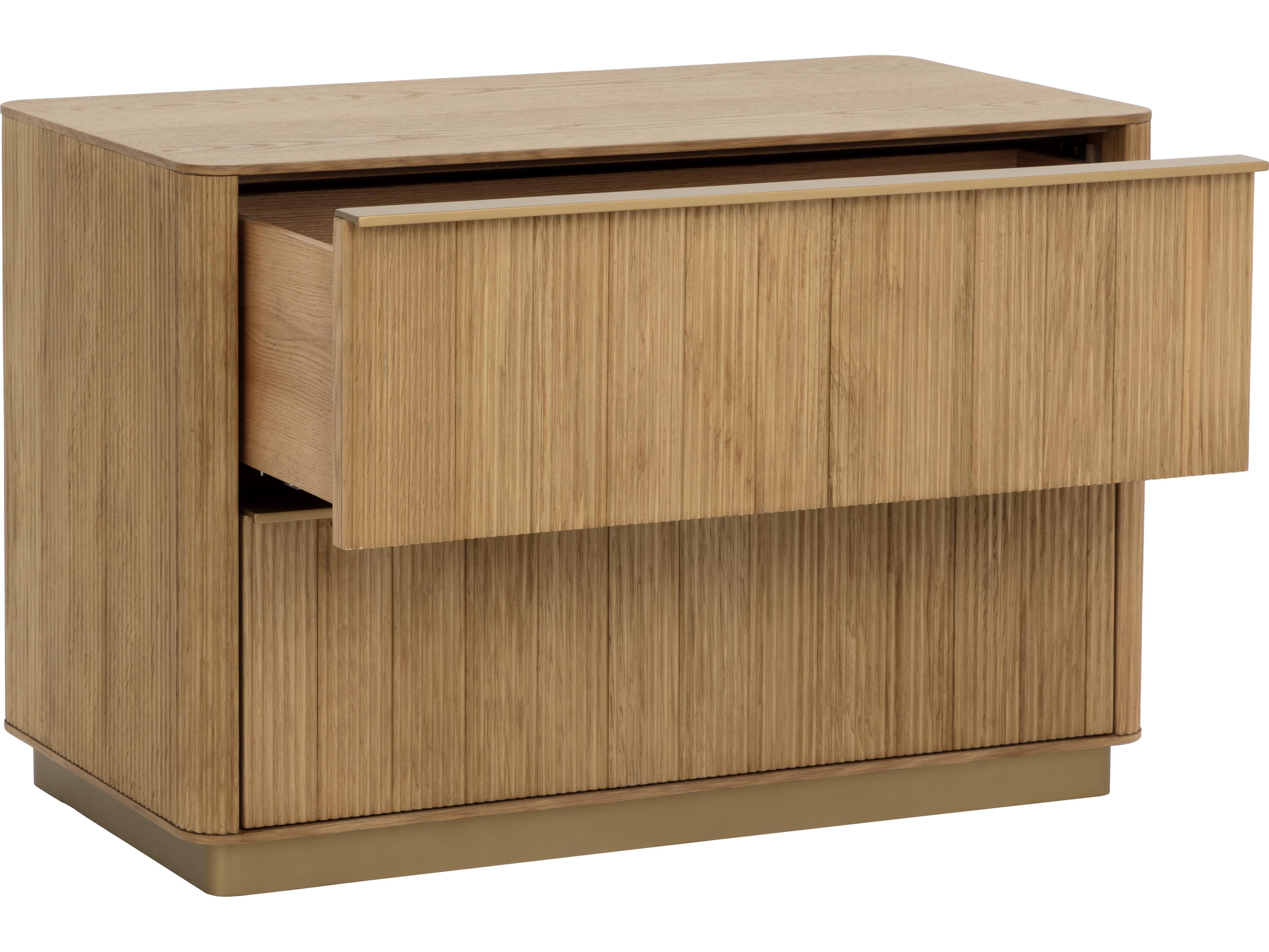 Sunpan Kalla Nightstand in Large in Rustic Oak