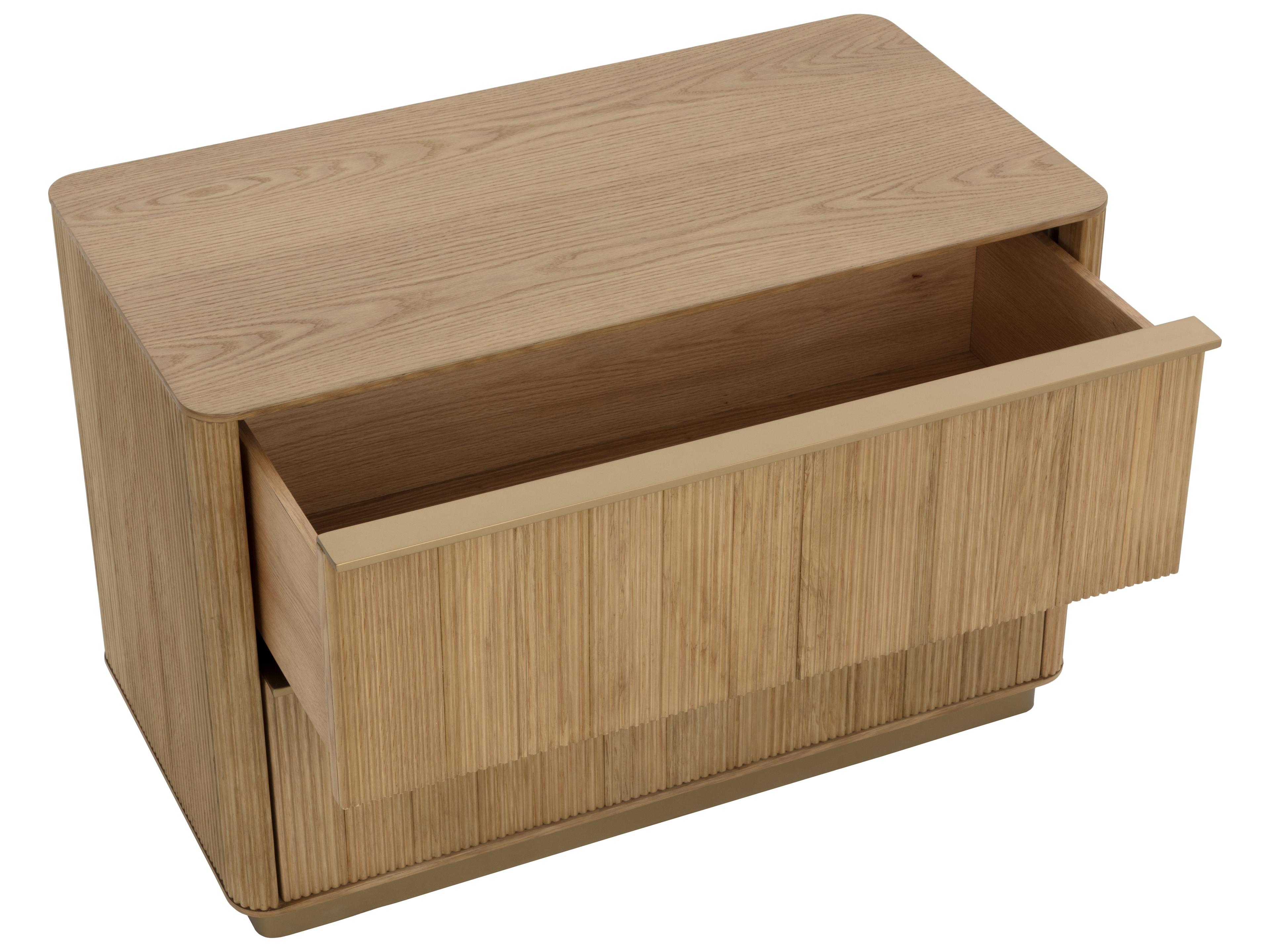 Sunpan Kalla Nightstand in Large in Rustic Oak