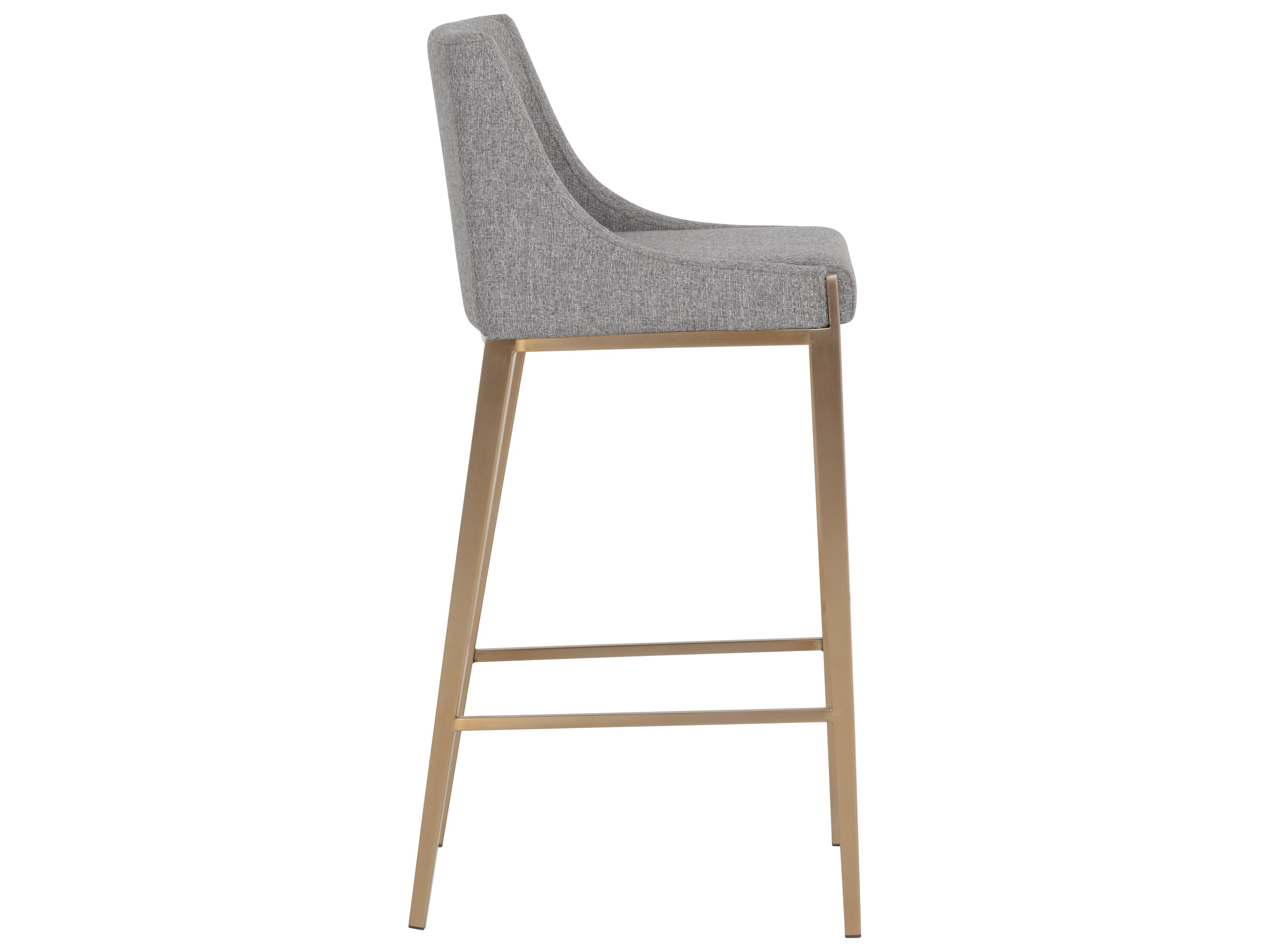 Sunpan Dionne Barstool in Monument Pebble