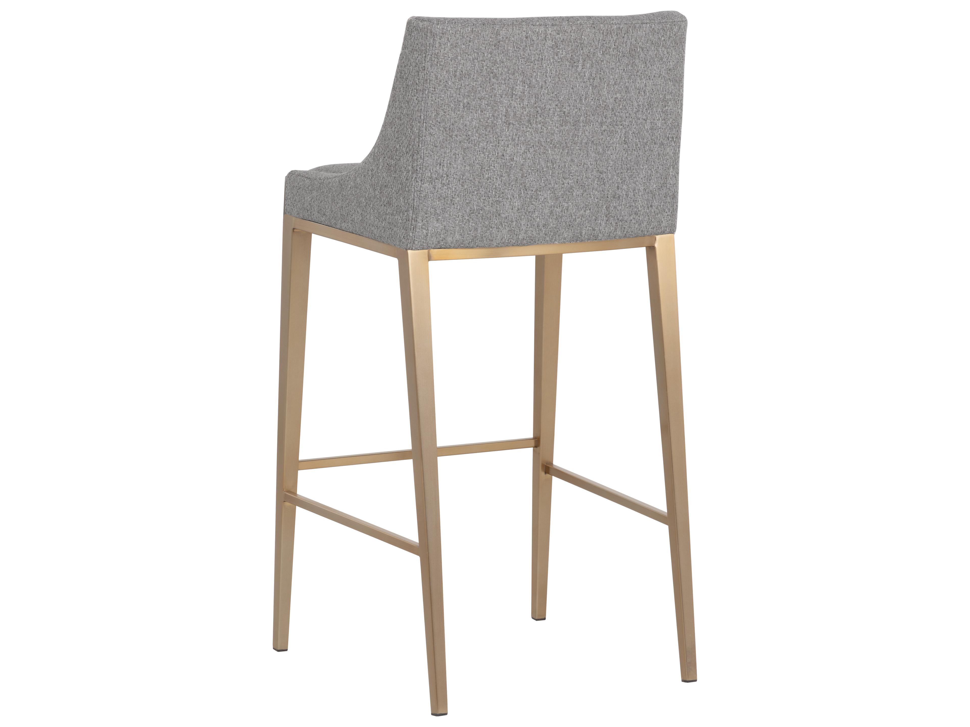 Sunpan Dionne Barstool in Monument Pebble