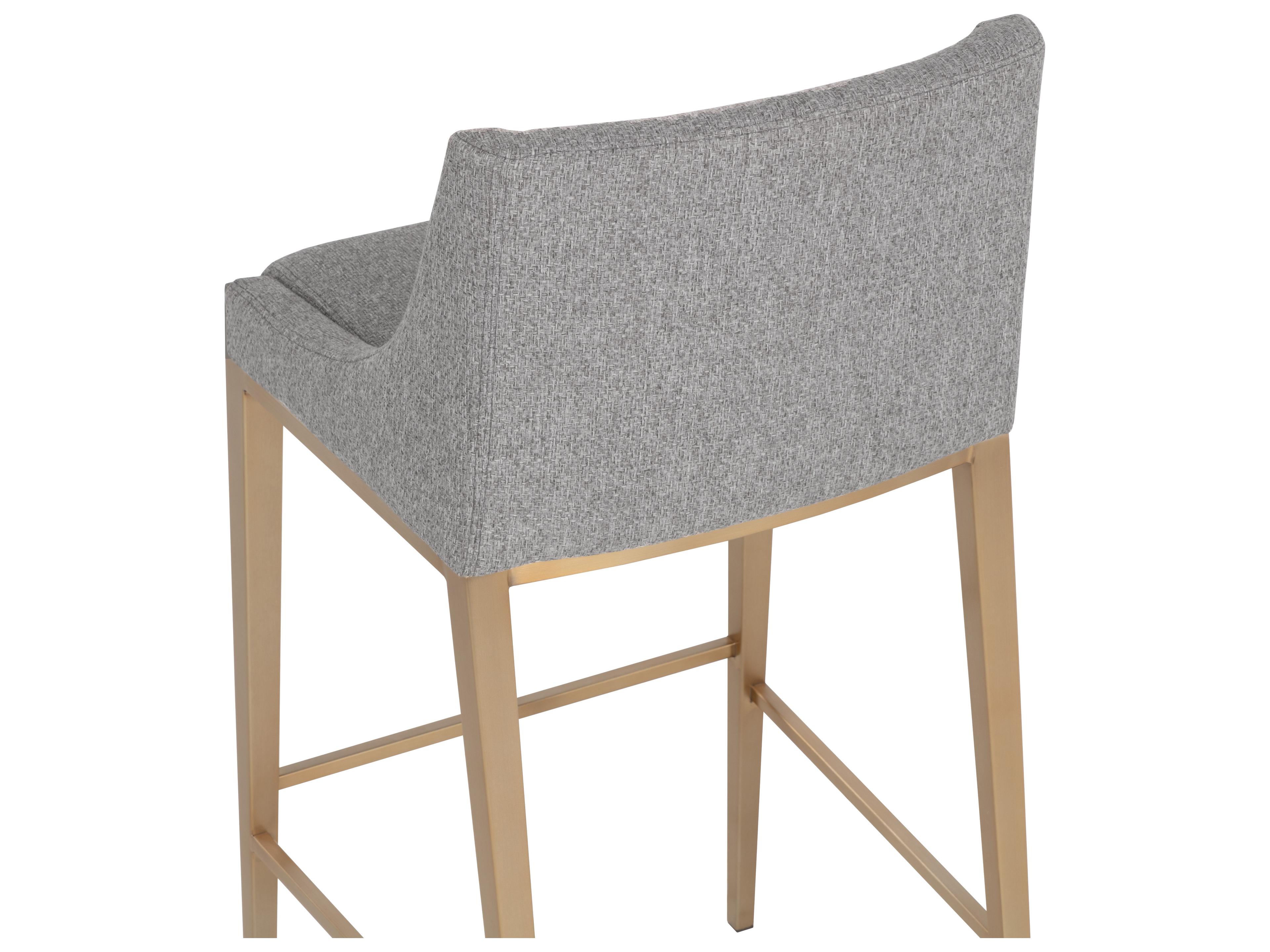 Sunpan Dionne Barstool in Monument Pebble