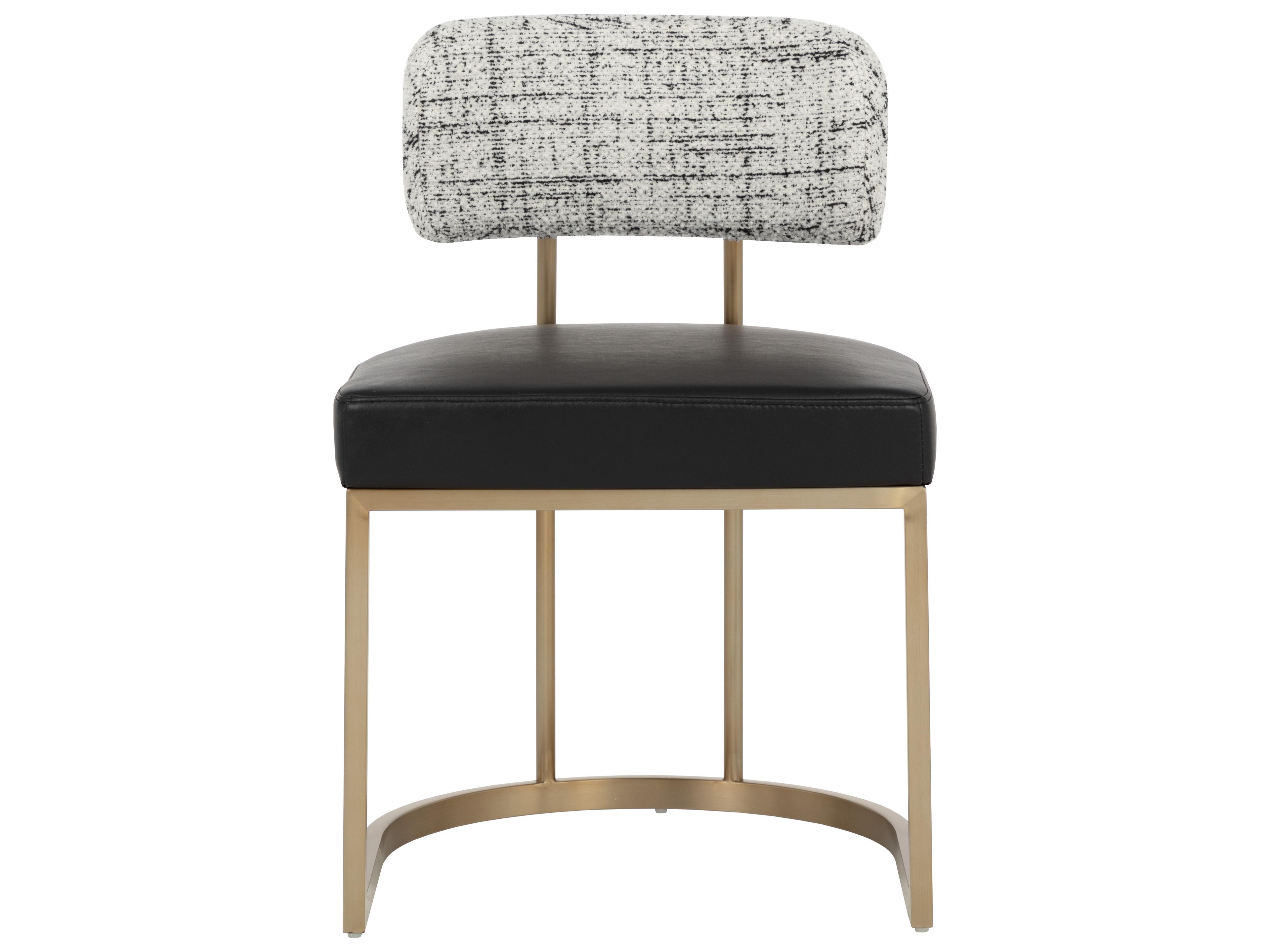 Sunpan Larissa Dining Chair in Bravo Black / Halton Birch