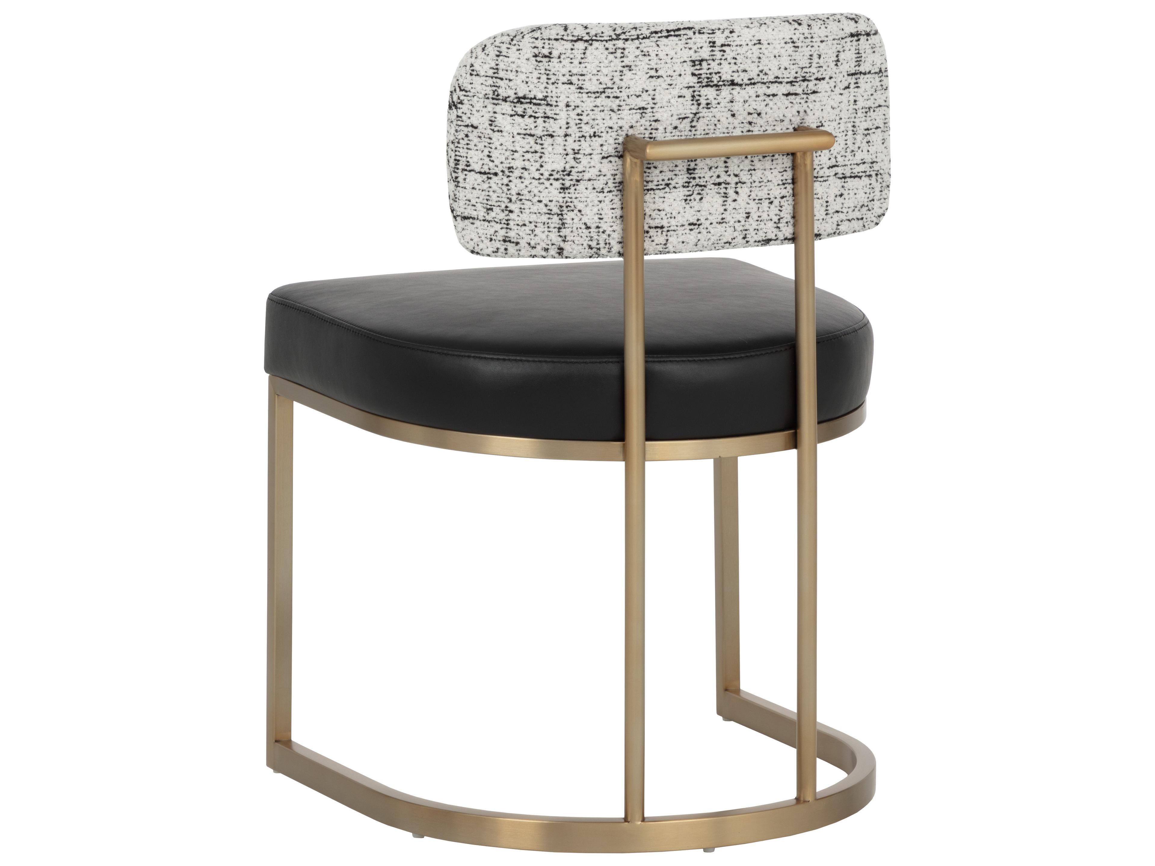 Sunpan Larissa Dining Chair in Bravo Black / Halton Birch