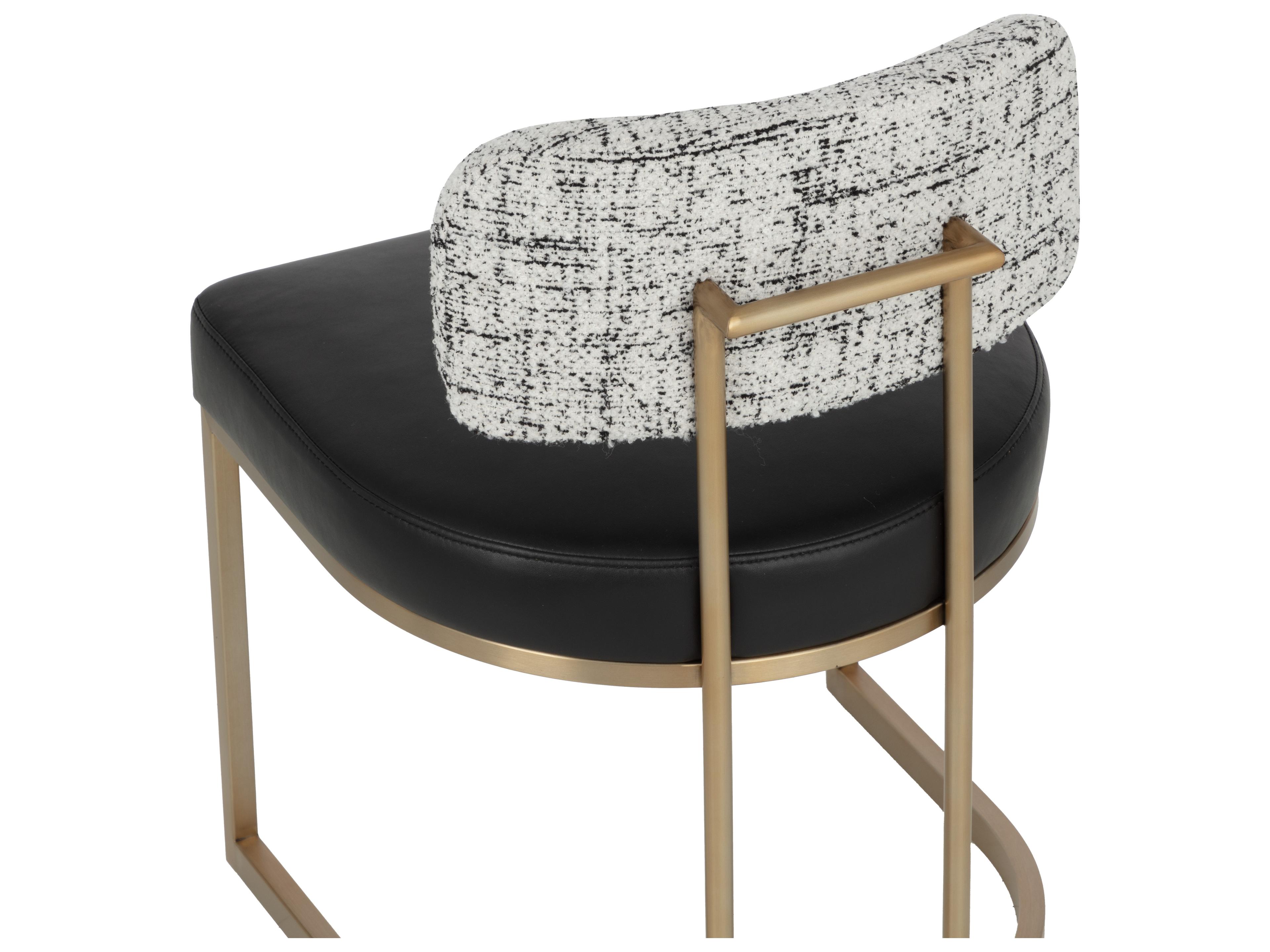 Sunpan Larissa Dining Chair in Bravo Black / Halton Birch