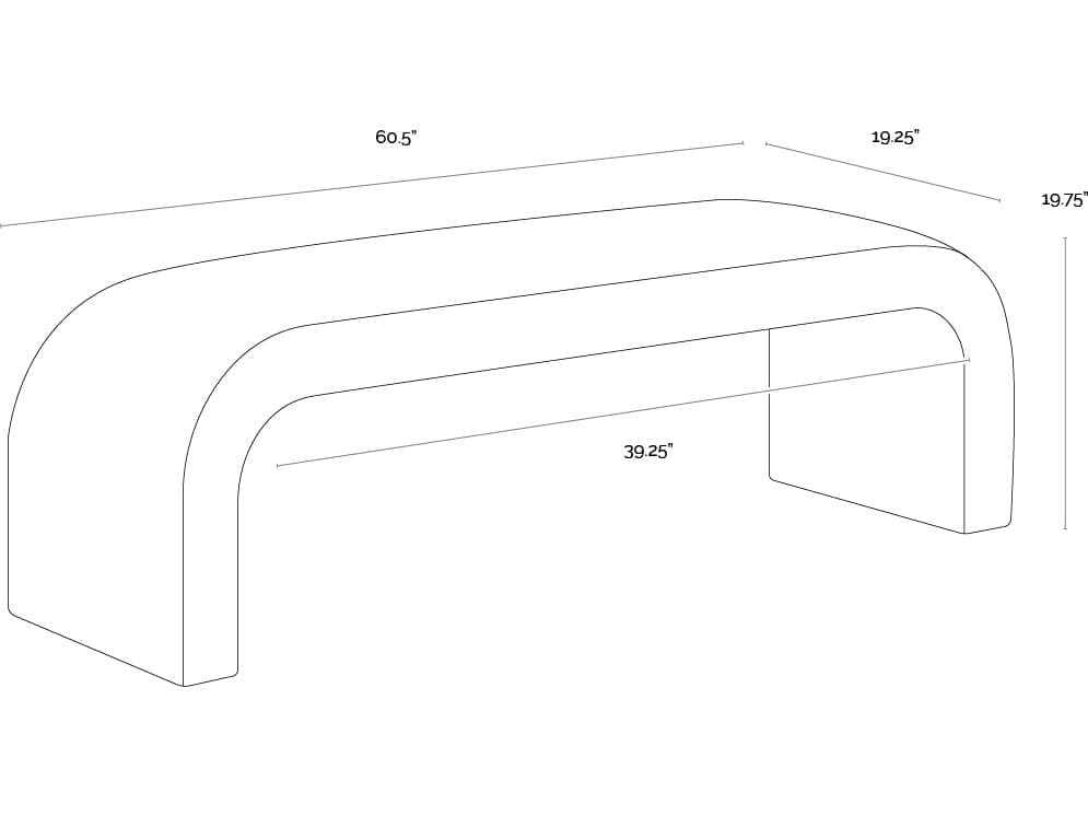 Sunpan Nahara Bench in Bergen Olive
