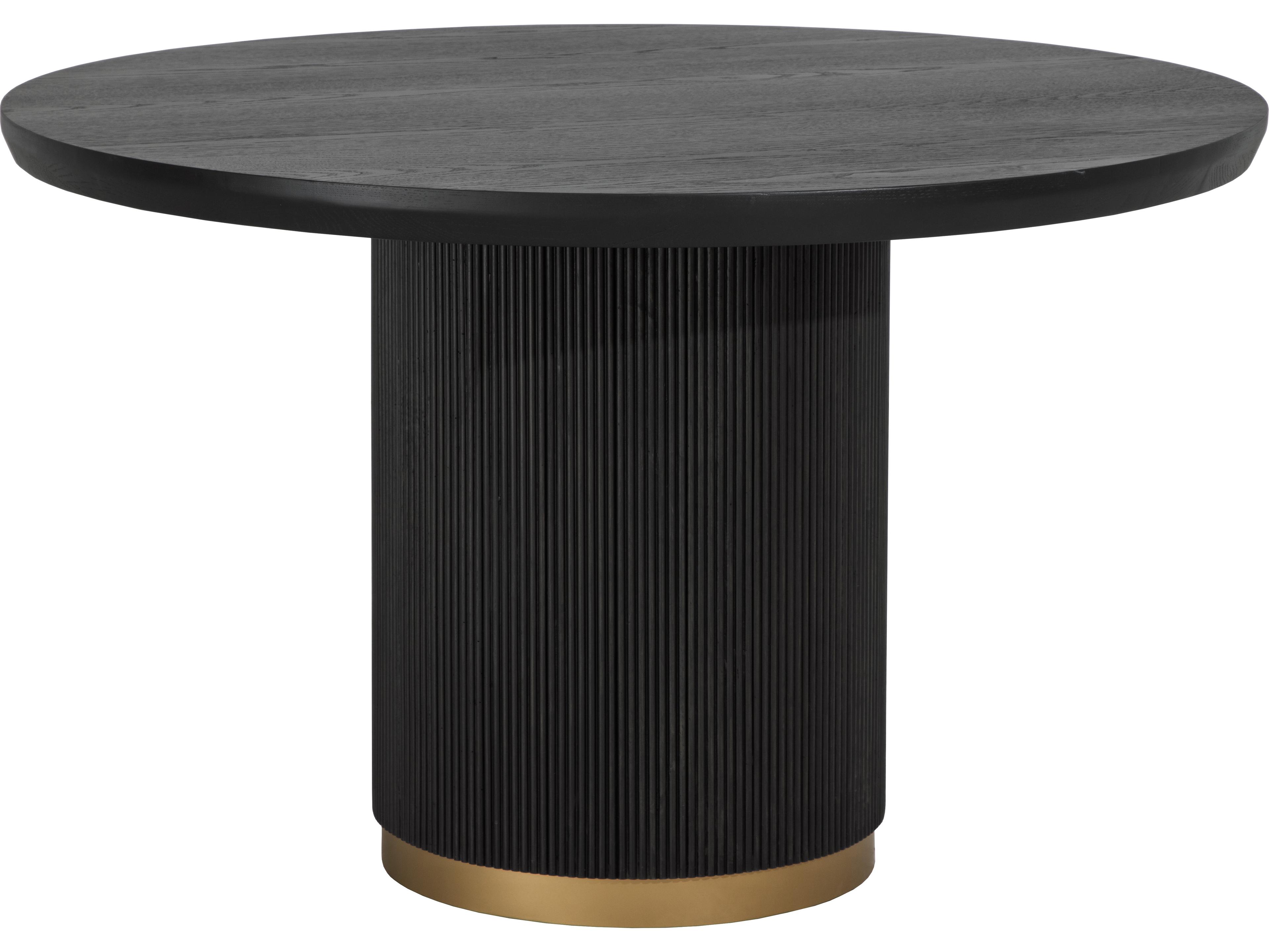 Sunpan Kalla Dining Table in Round in Charcoal in 48"
