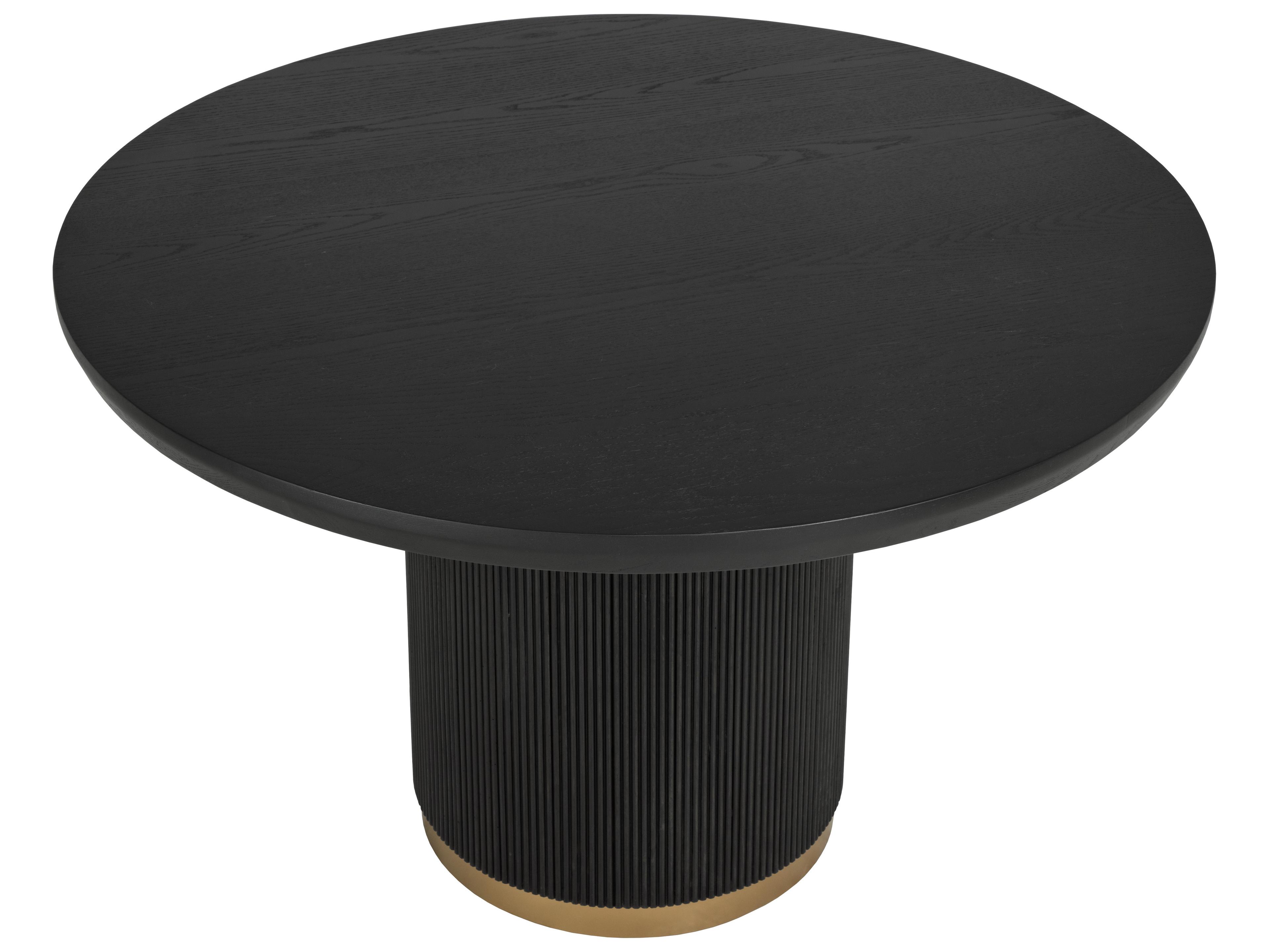 Sunpan Kalla Dining Table in Round in Charcoal in 48"