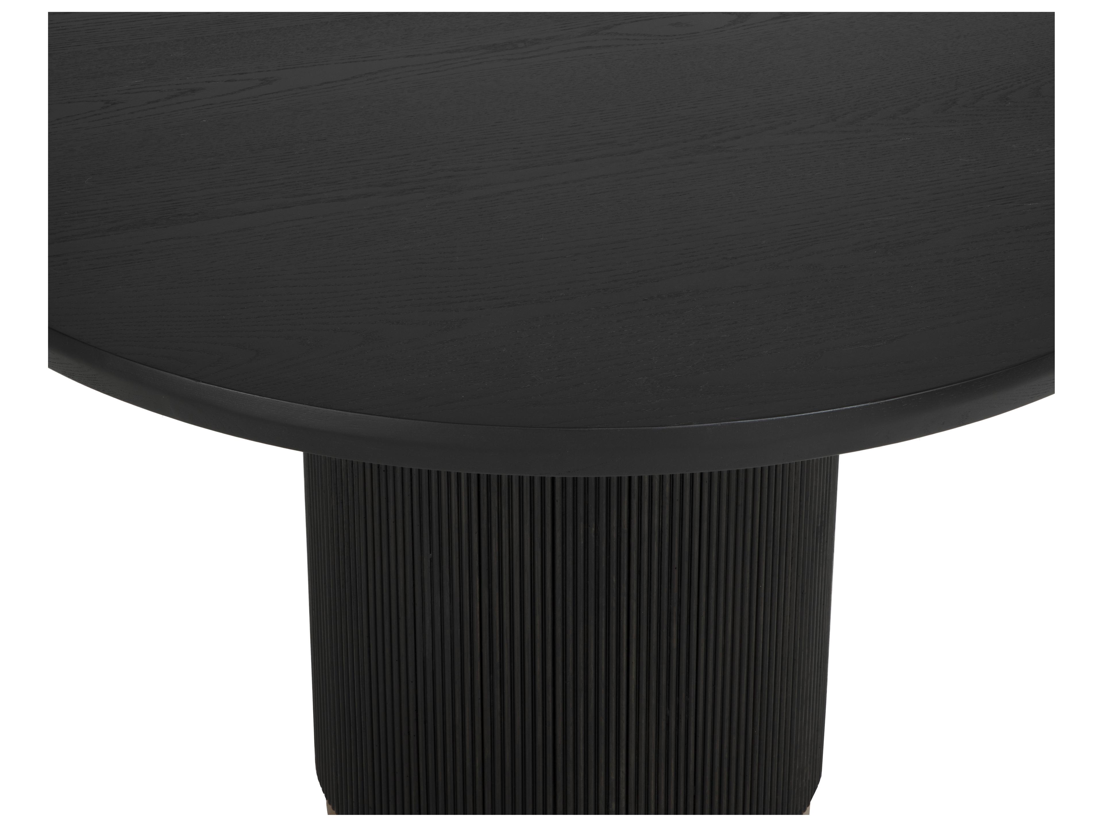Sunpan Kalla Dining Table in Round in Charcoal in 48"