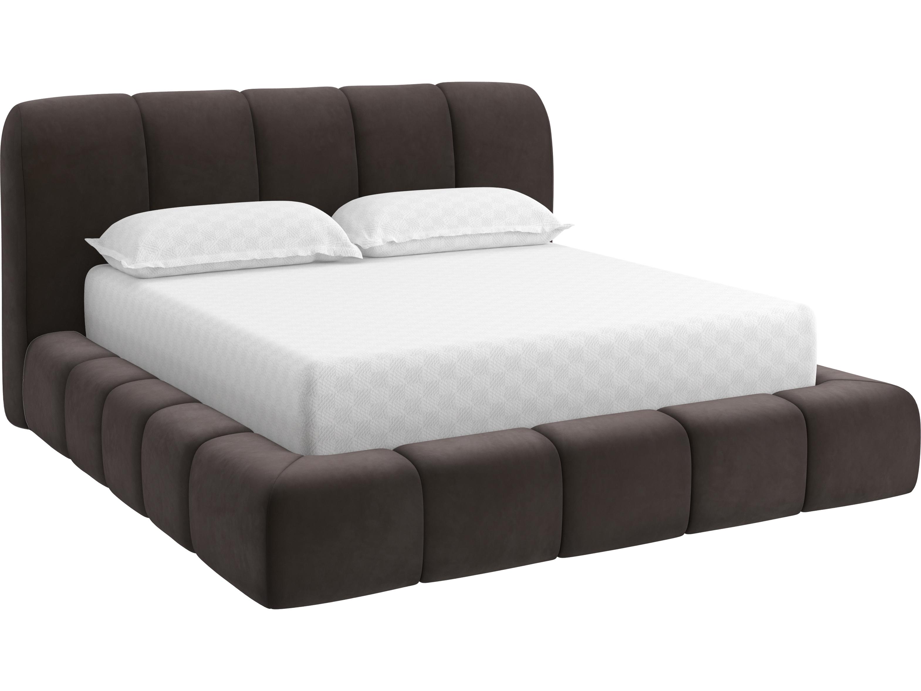 Sunpan Olena Bed in Queen in Meg Ash