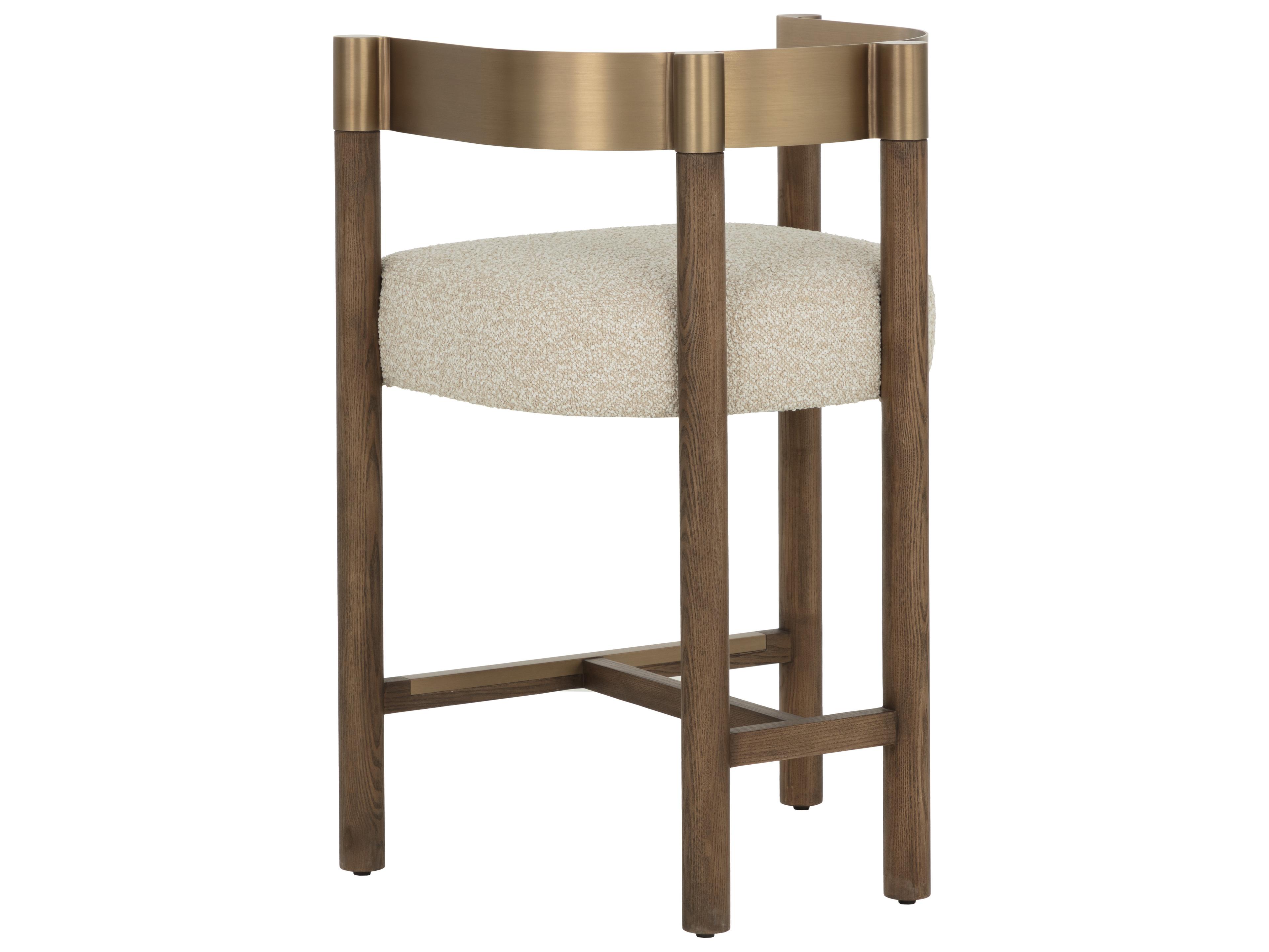Sunpan Manolo Counter Stool in Santa Cruz Oatmeal