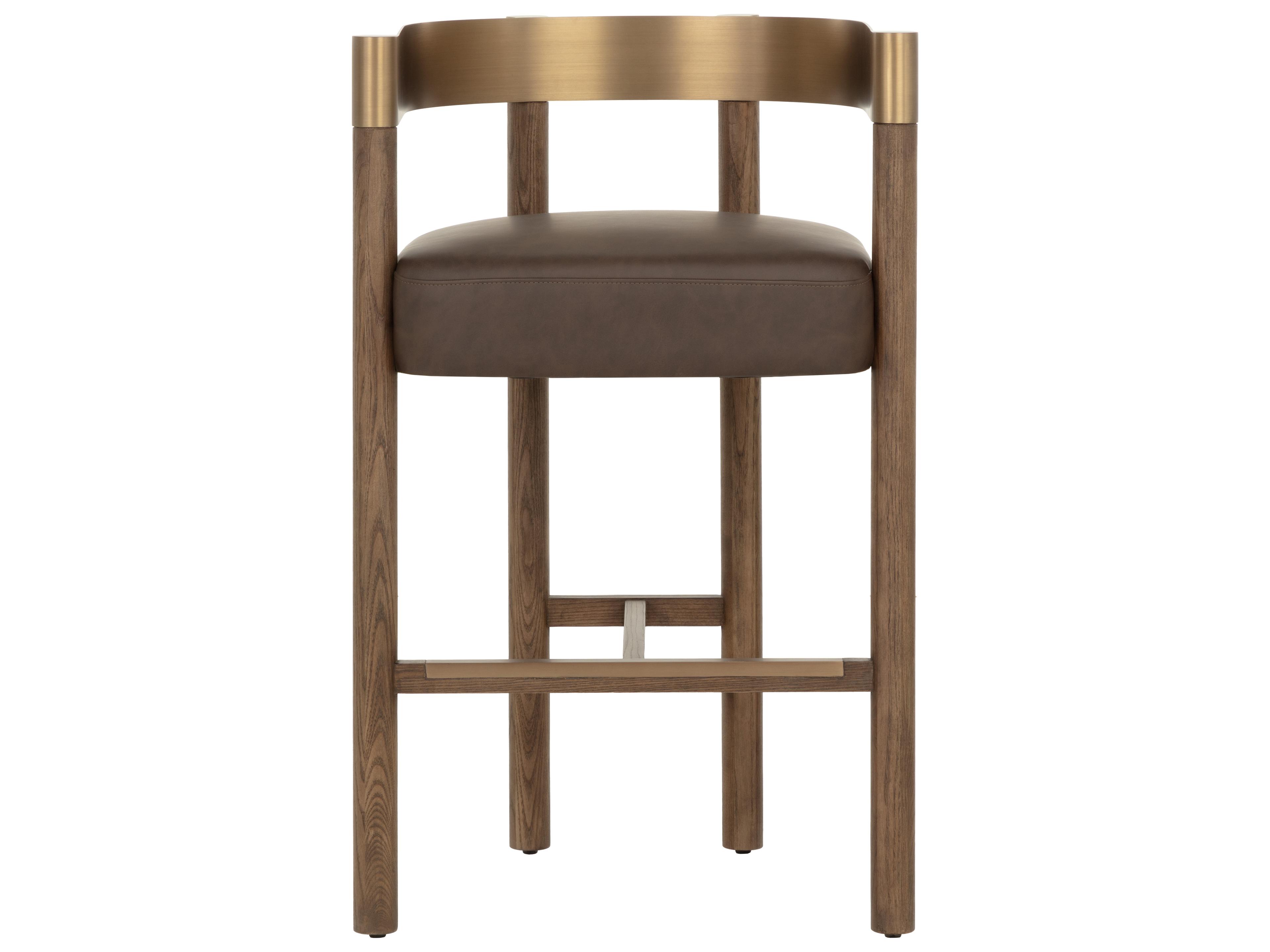 Sunpan Manolo Barstool in Eglinton Espresso