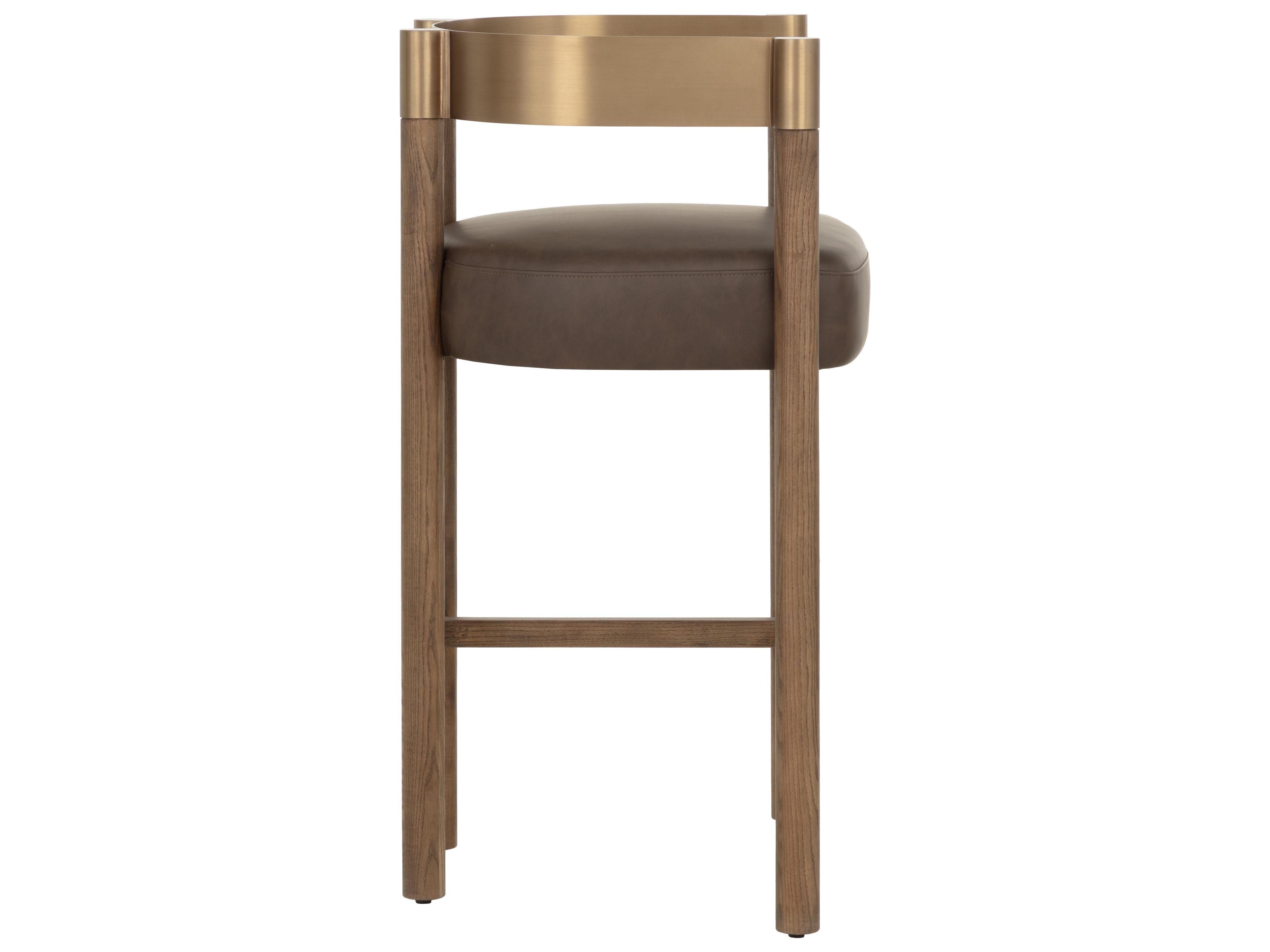 Sunpan Manolo Barstool in Eglinton Espresso