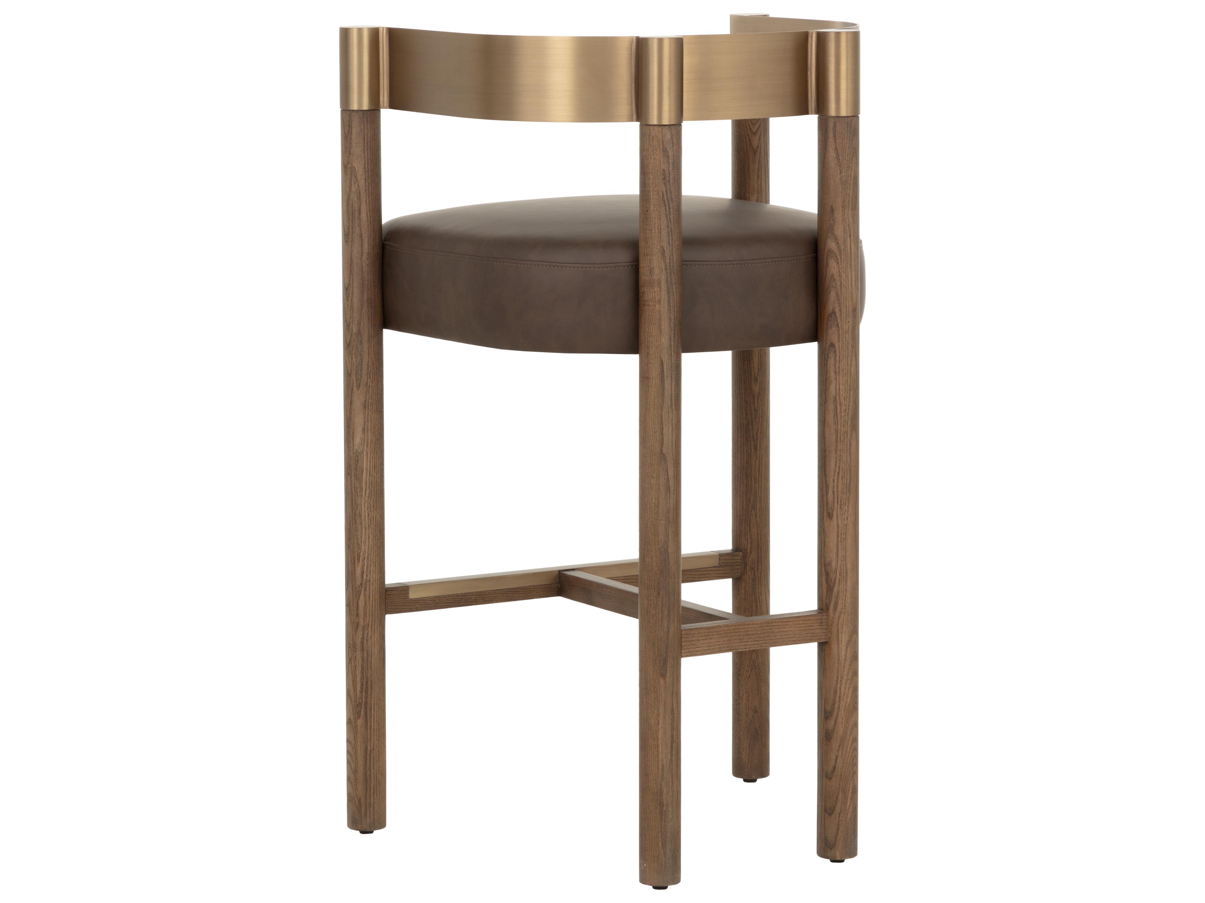 Sunpan Manolo Barstool in Eglinton Espresso