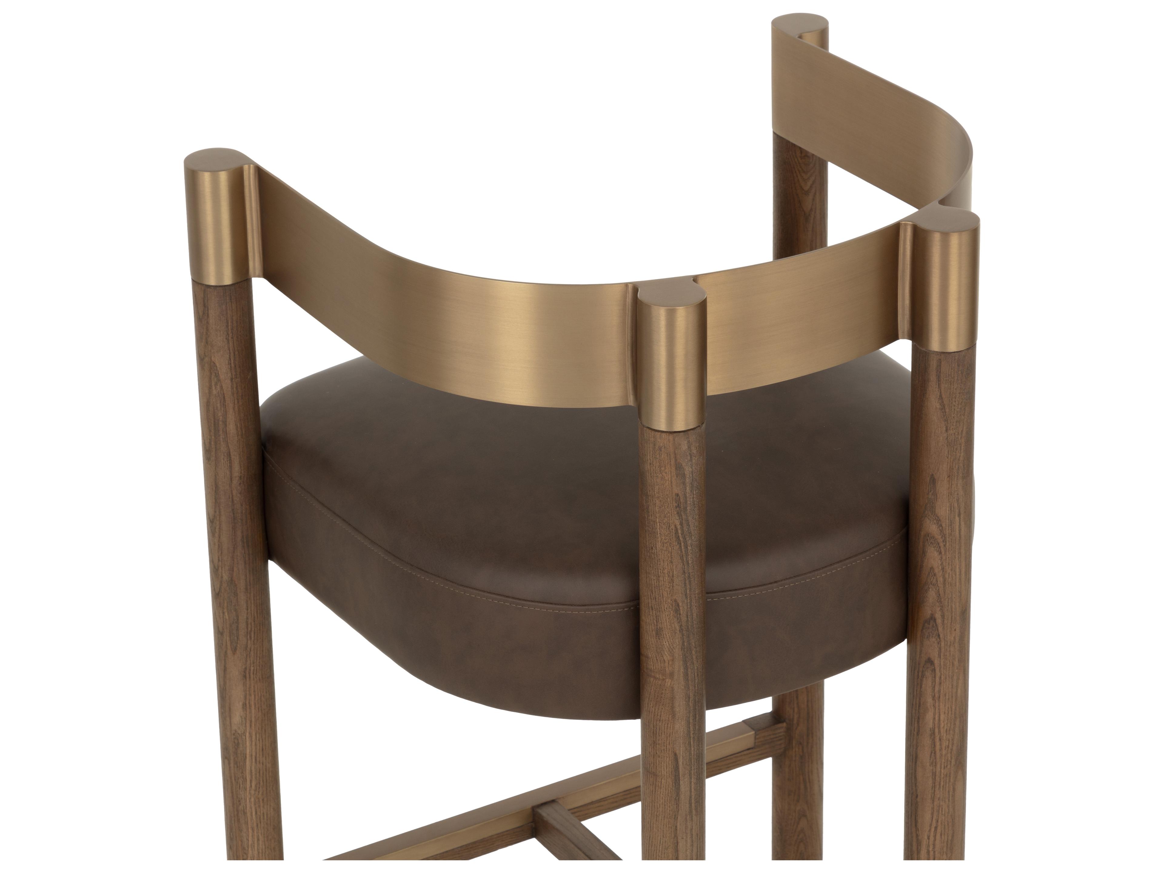 Sunpan Manolo Barstool in Eglinton Espresso