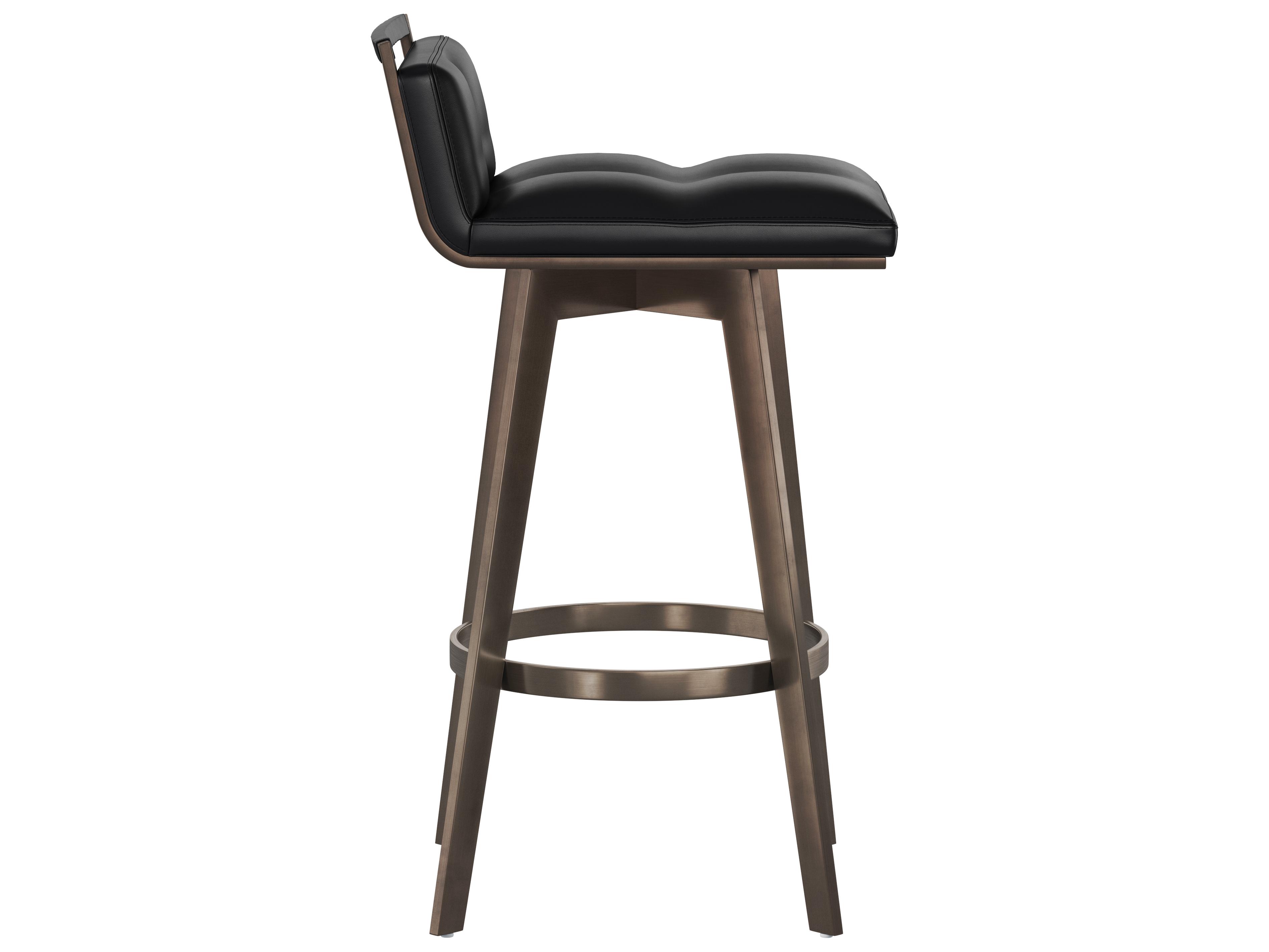 Sunpan Arizona Swivel Barstool in Bravo Black