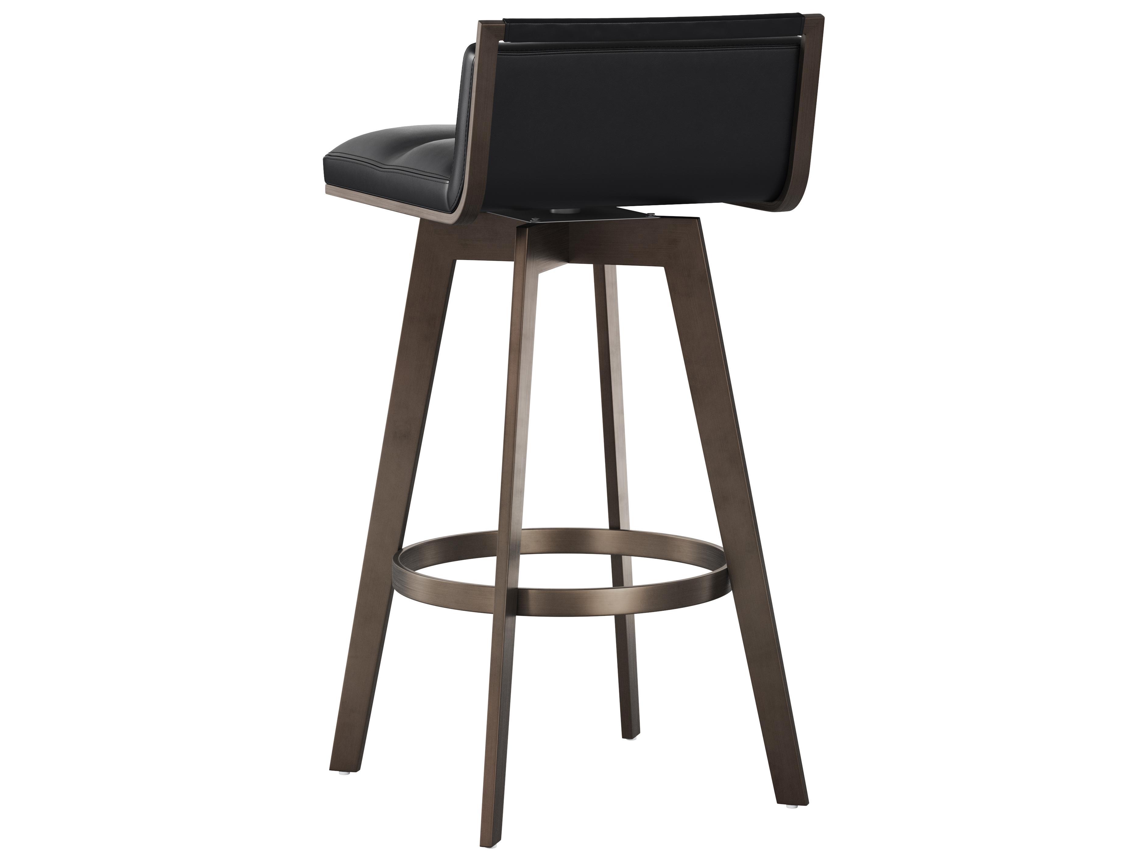 Sunpan Arizona Swivel Barstool in Bravo Black
