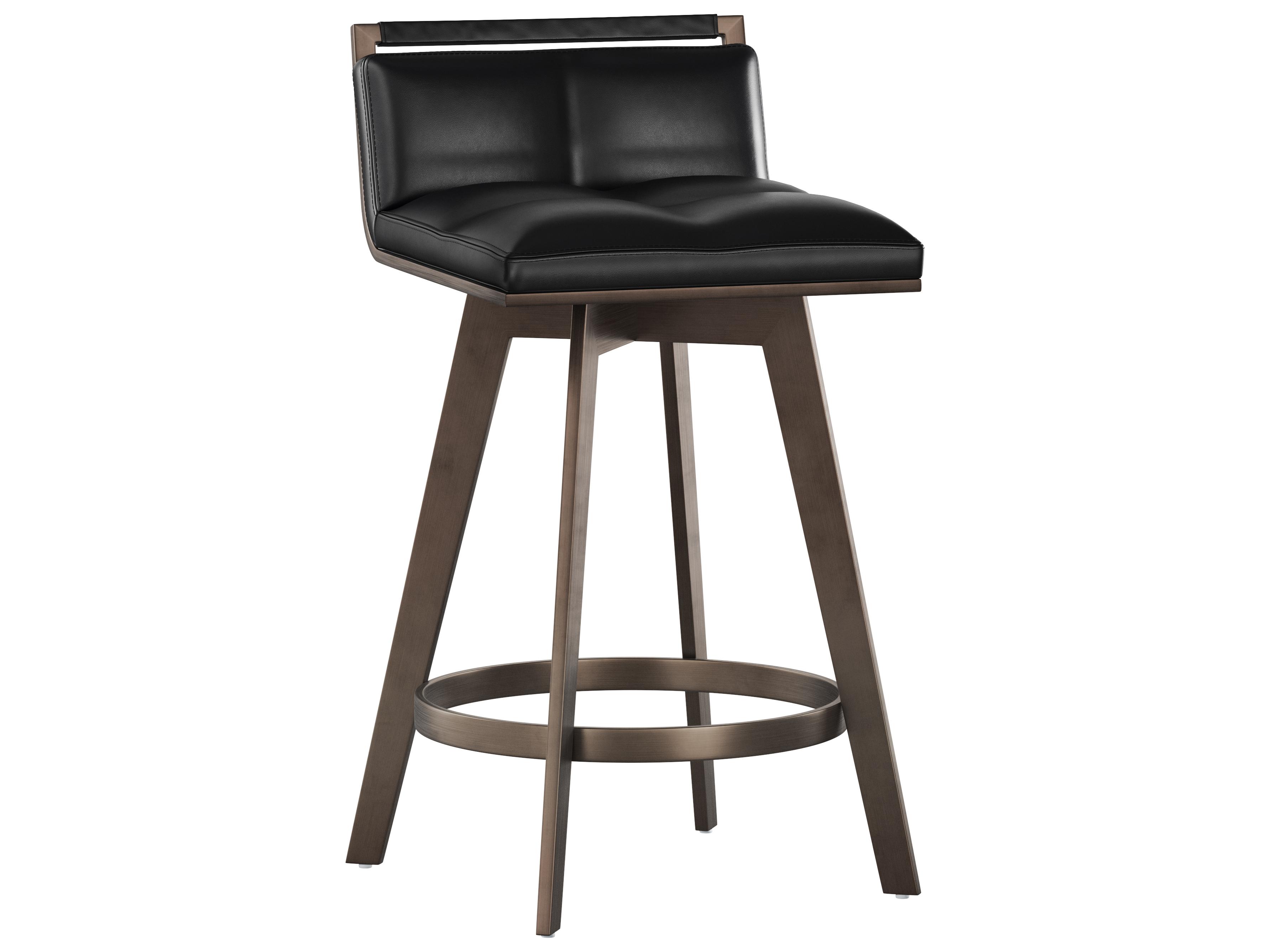 Sunpan Arizona Swivel Counter Stool in Bravo Black