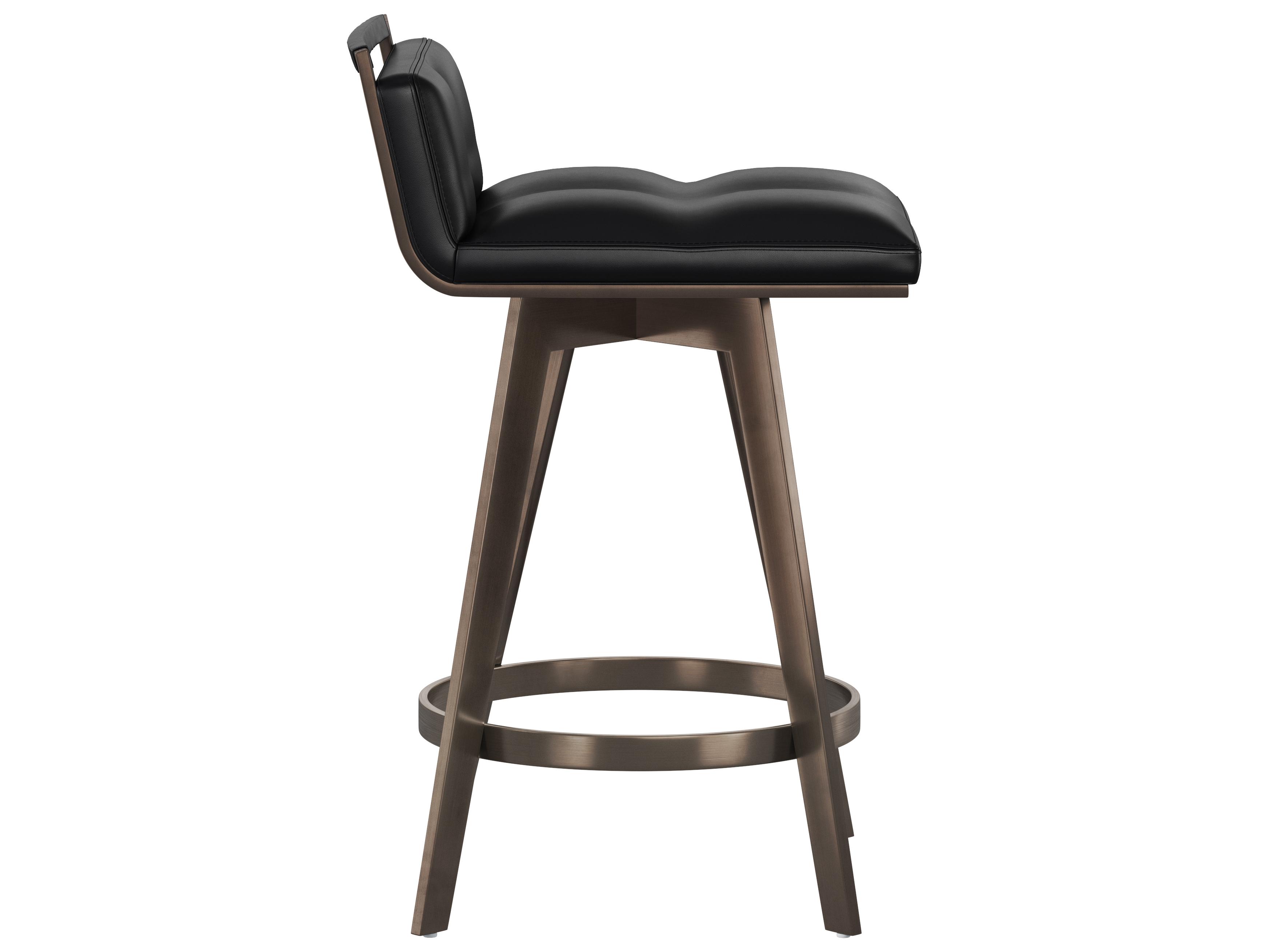 Sunpan Arizona Swivel Counter Stool in Bravo Black