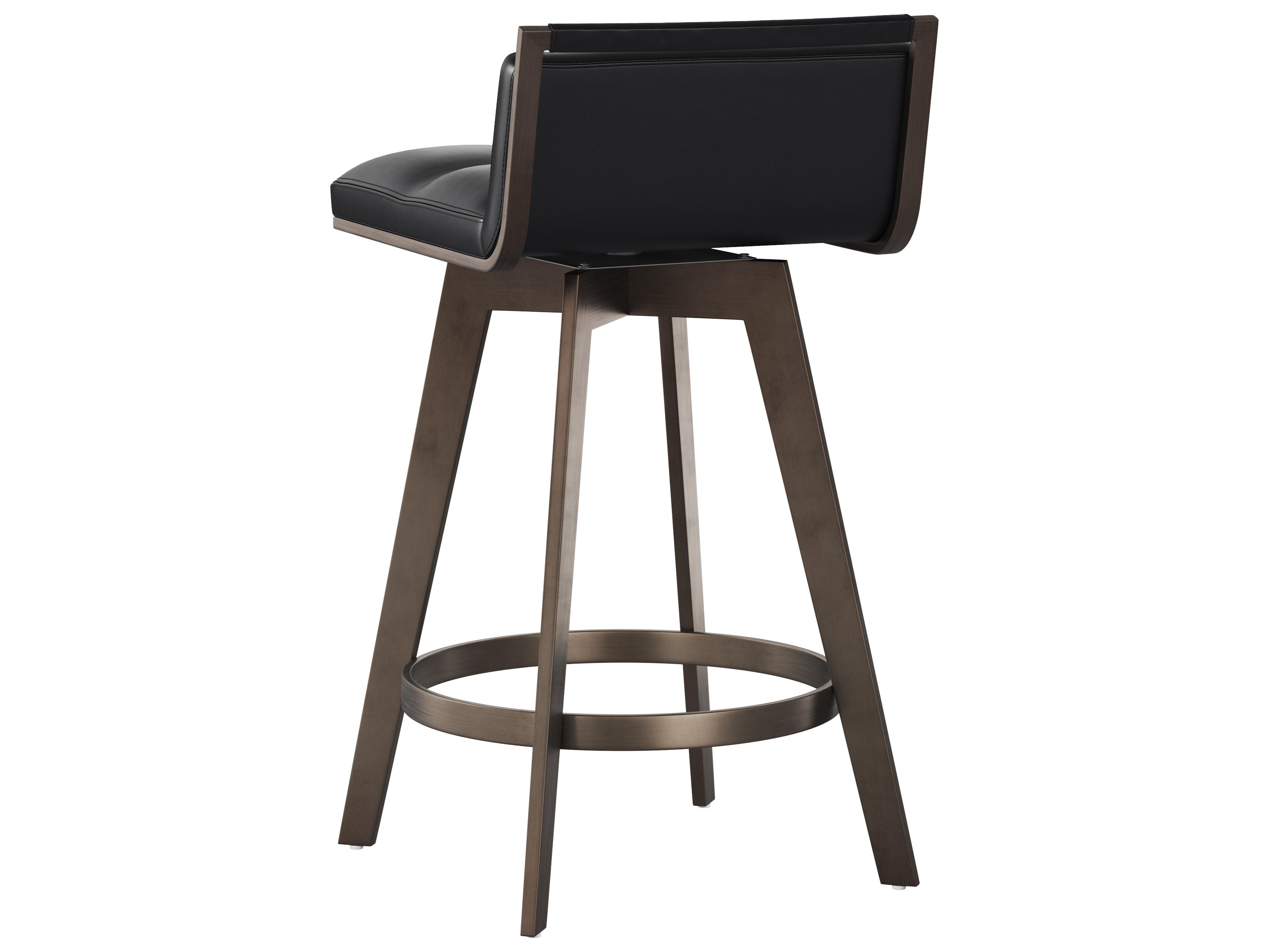 Sunpan Arizona Swivel Counter Stool in Bravo Black
