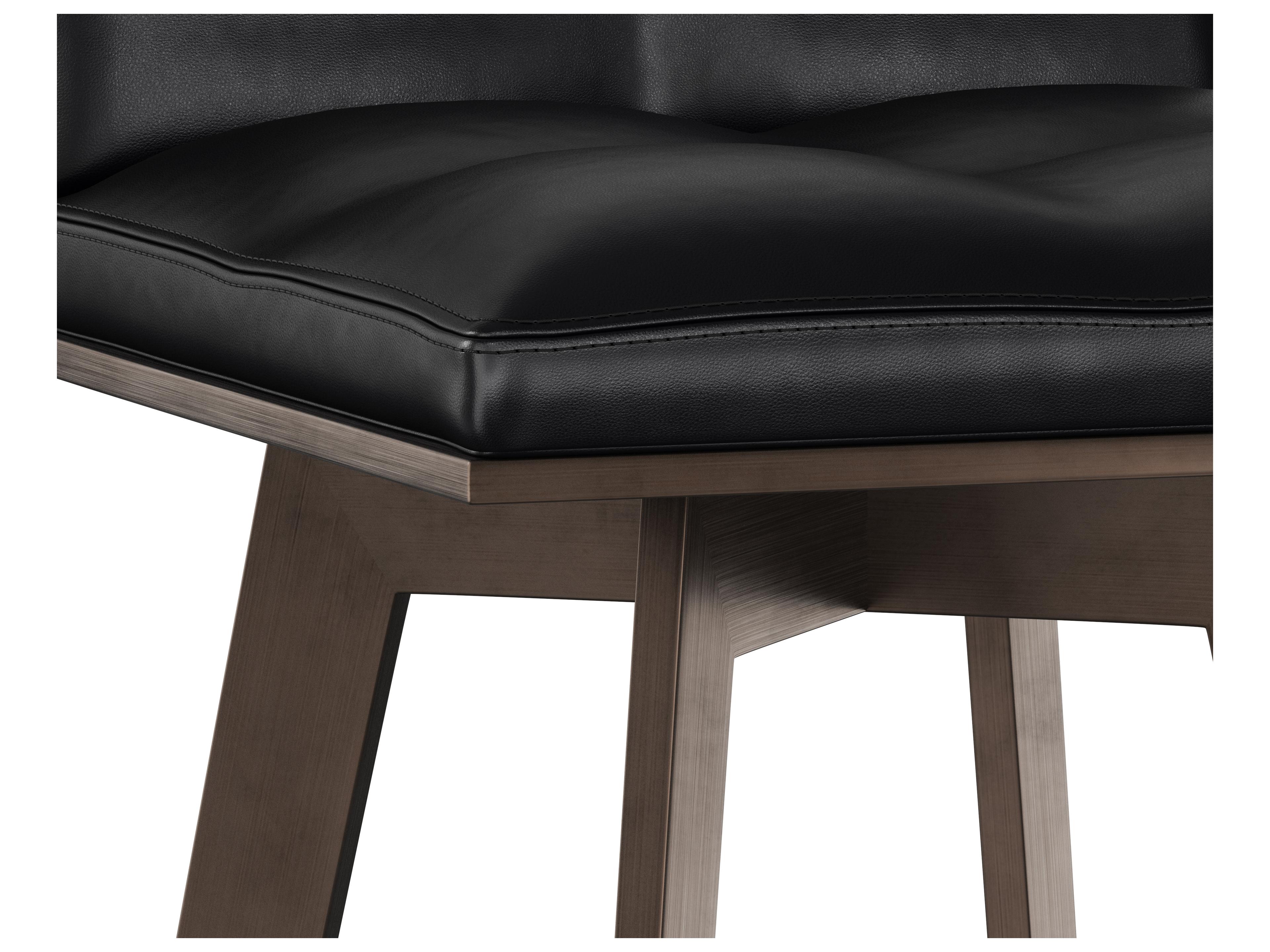 Sunpan Arizona Swivel Counter Stool in Bravo Black