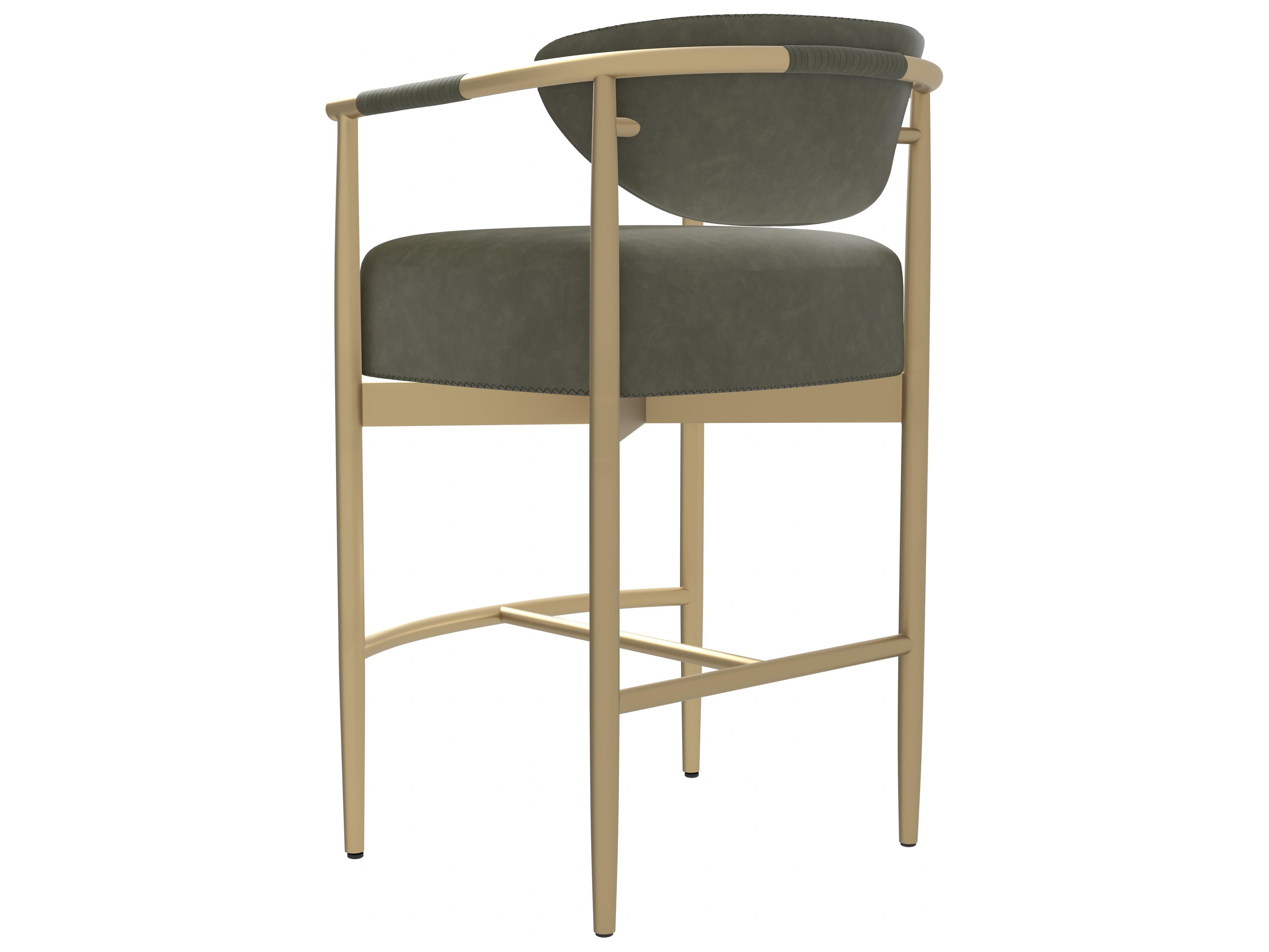 Sunpan Heloise Barstool in Ivanhoe Pine