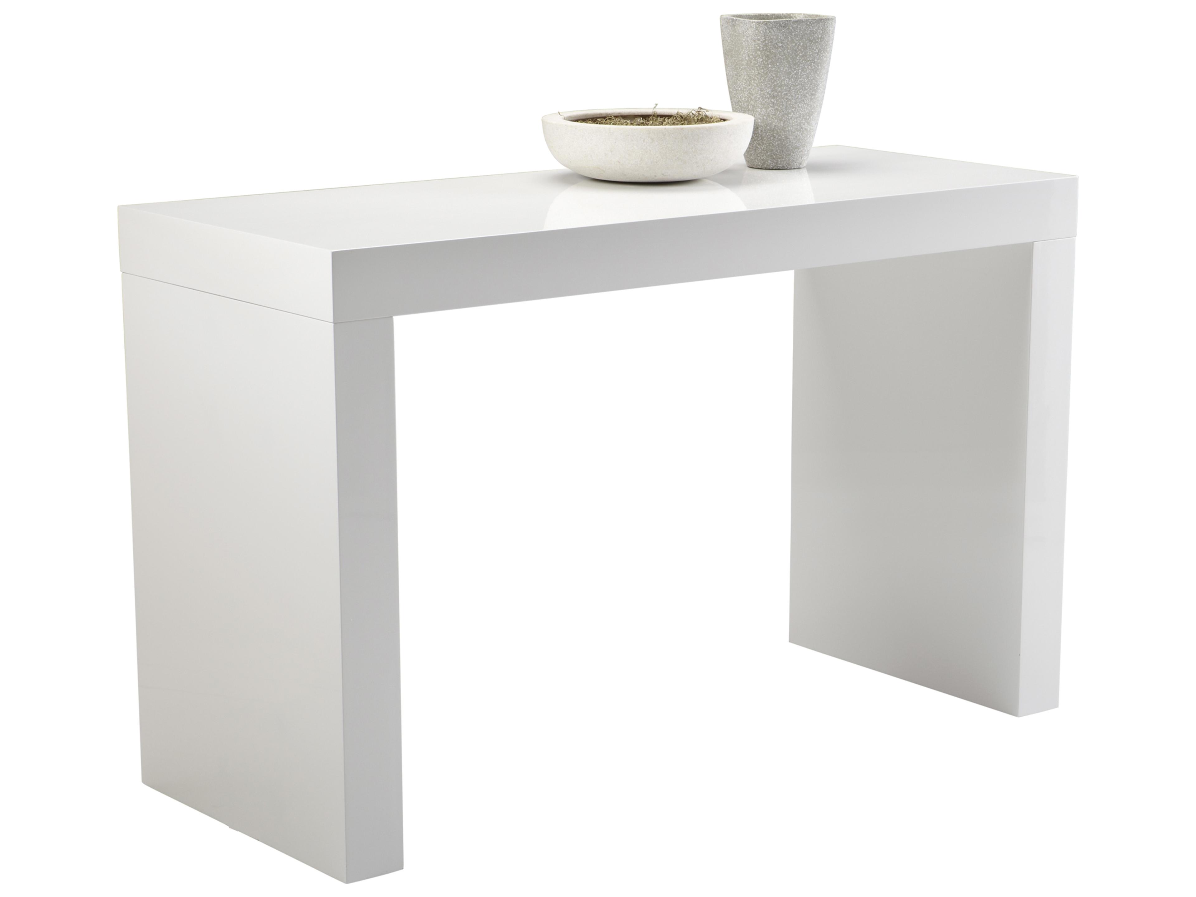 Sunpan Faro Counter Table in High Gloss White