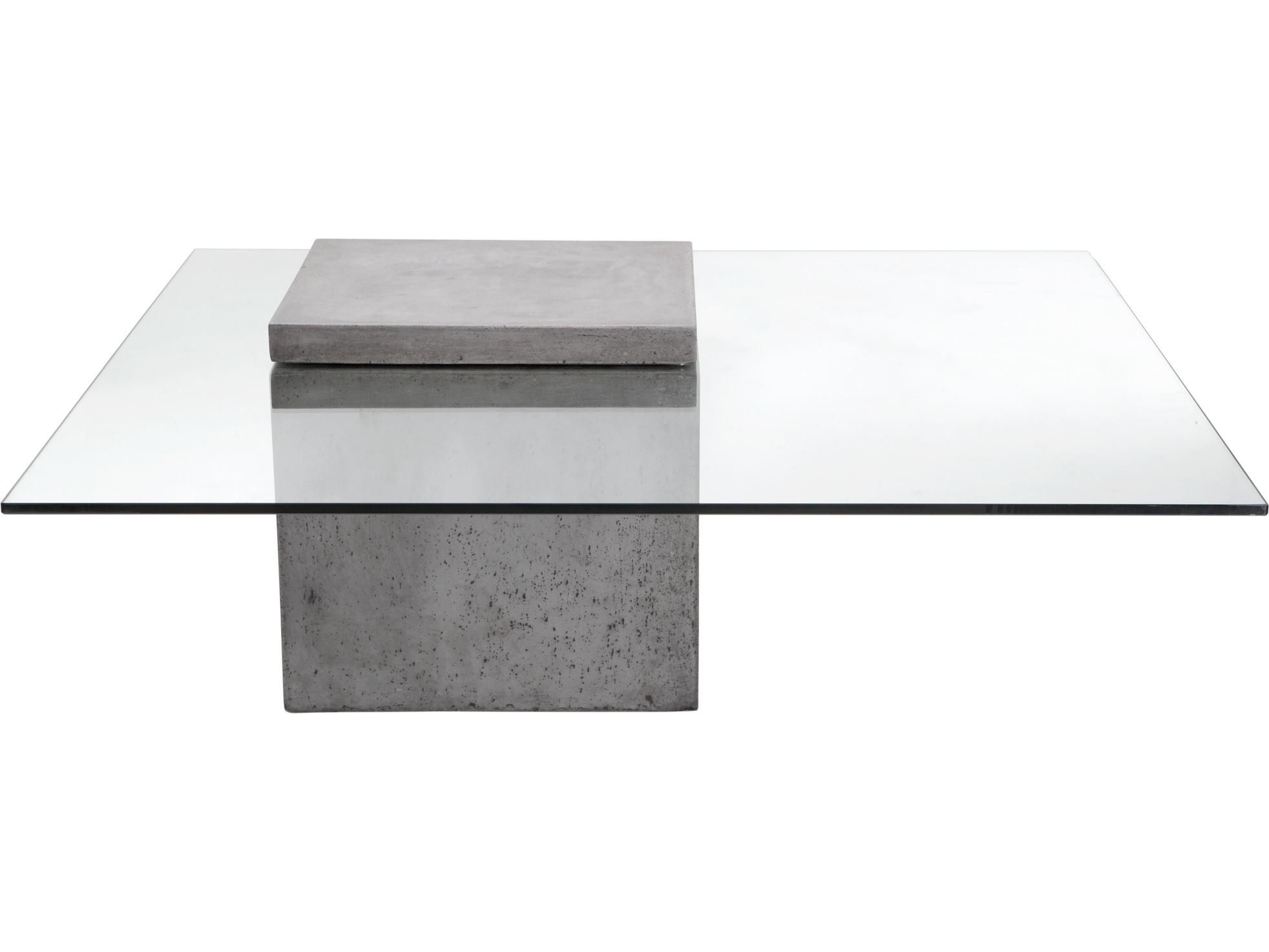 Sunpan Mixt Rectangular Glass Grey Coffee Table