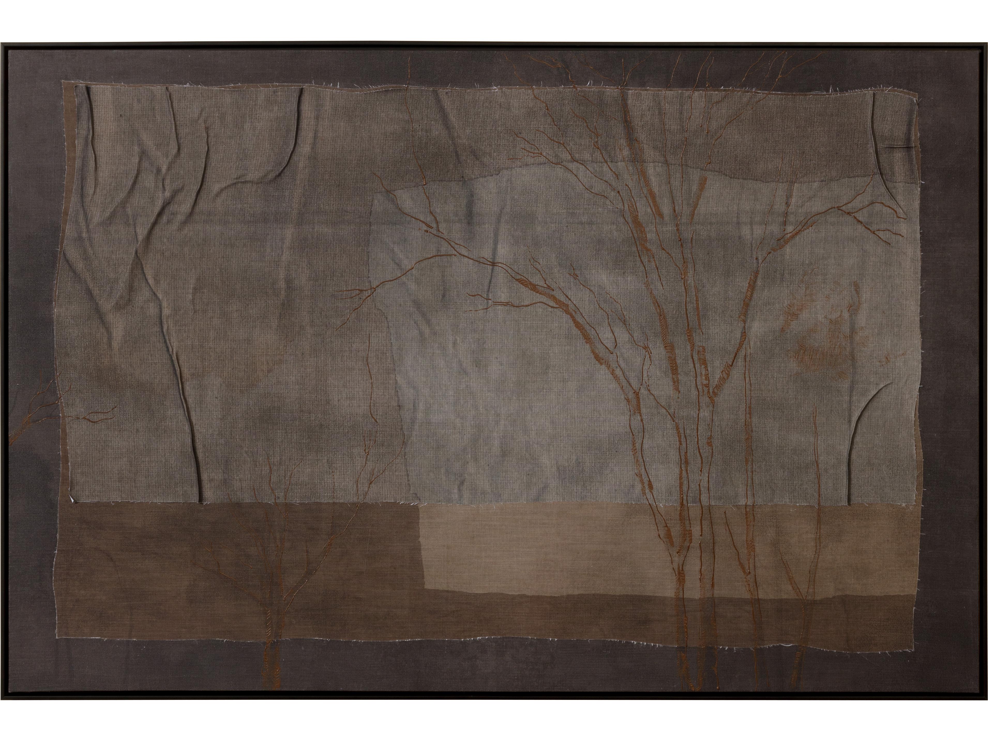 Sunpan Enchanted Forest in 60" X 40" in Black Floater Frame in Brown