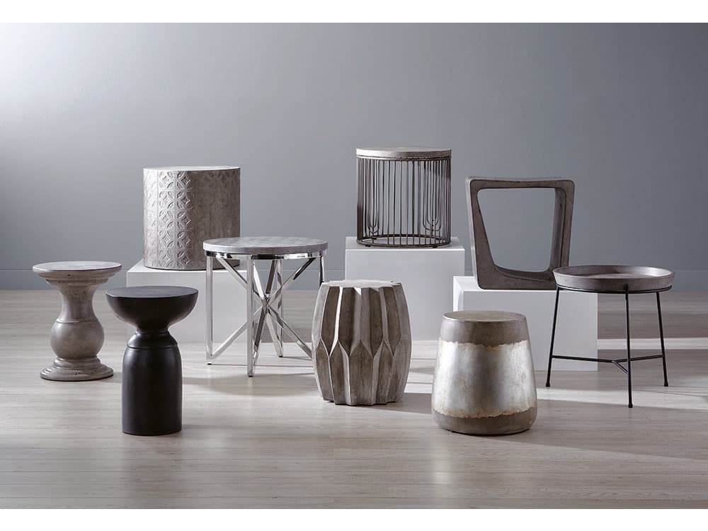 Sunpan Outdoor MIXT Darwin Concrete Grey Rectangular End Table