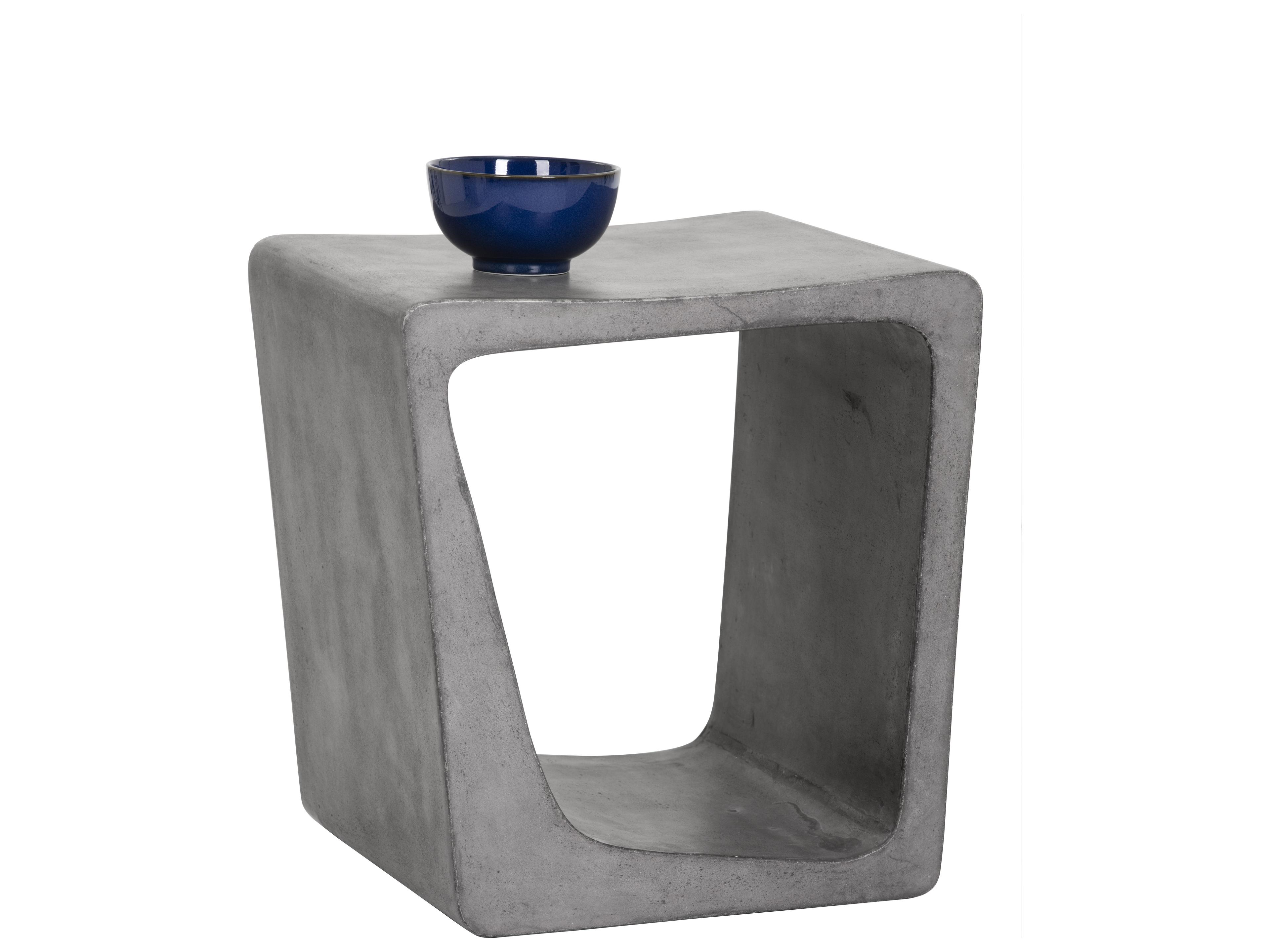 Sunpan Outdoor MIXT Darwin Concrete Grey Rectangular End Table