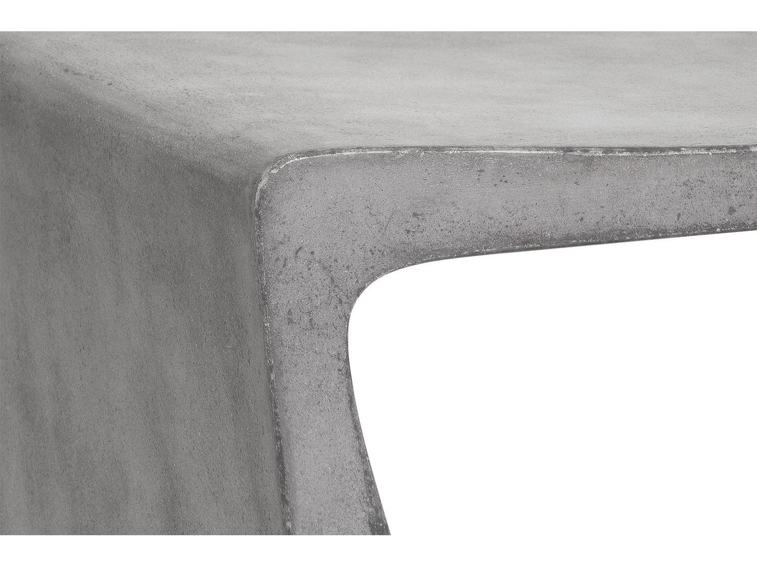 Sunpan Outdoor MIXT Darwin Concrete Grey Rectangular End Table