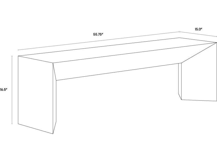 Sunpan Outdoor Nomad Bench in Grey