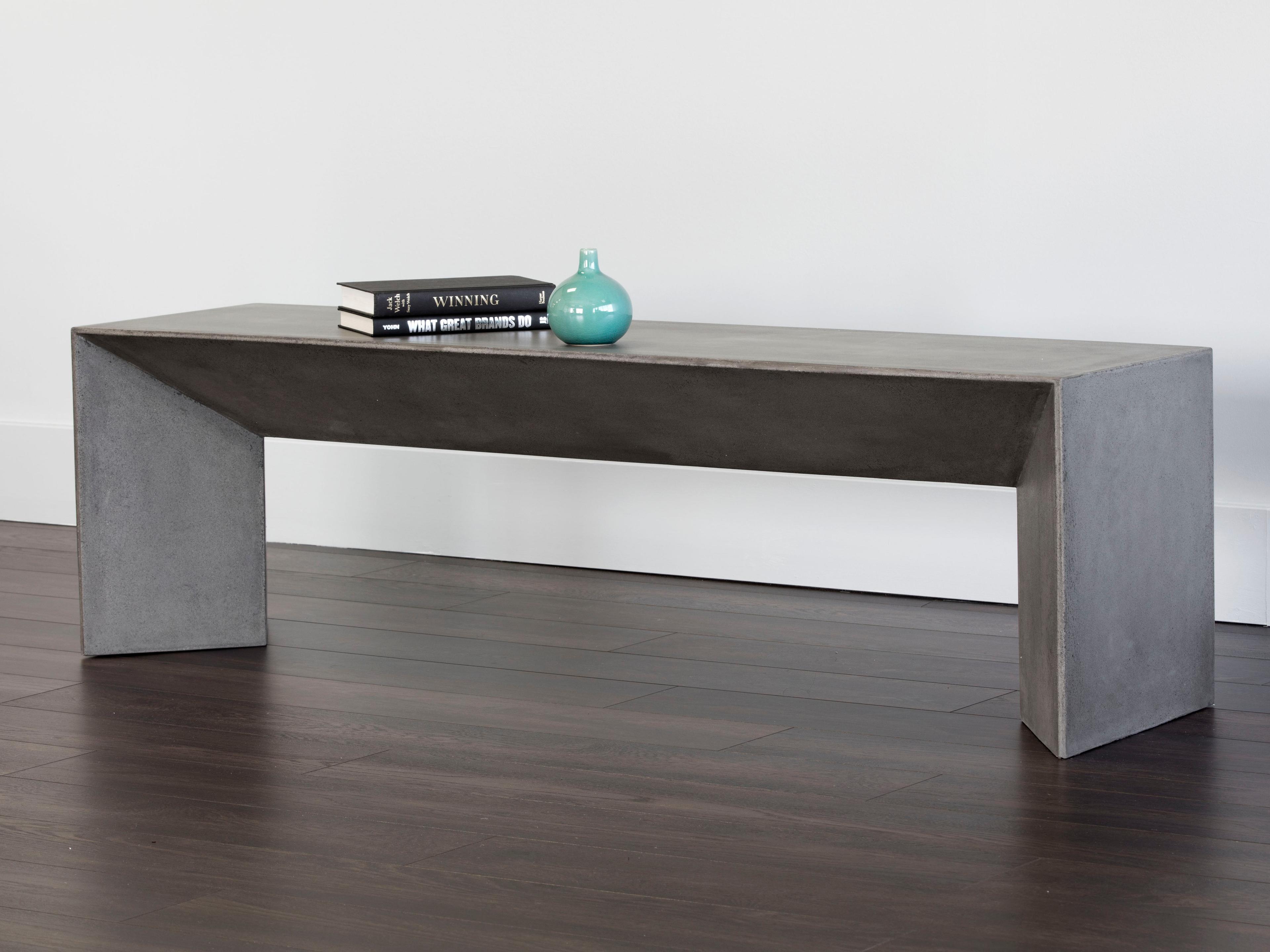 Sunpan Outdoor Nomad Bench in Grey