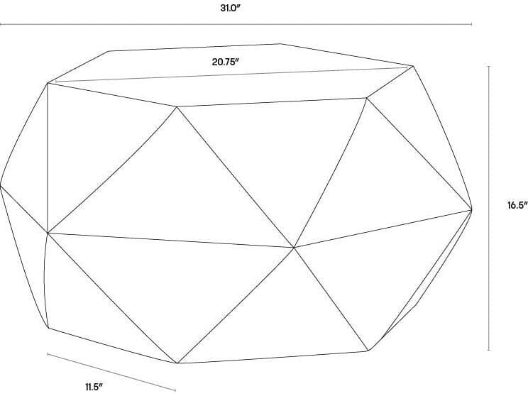 Sunpan Outdoor MIXT Constance Concrete Grey Hexagon Coffee Table